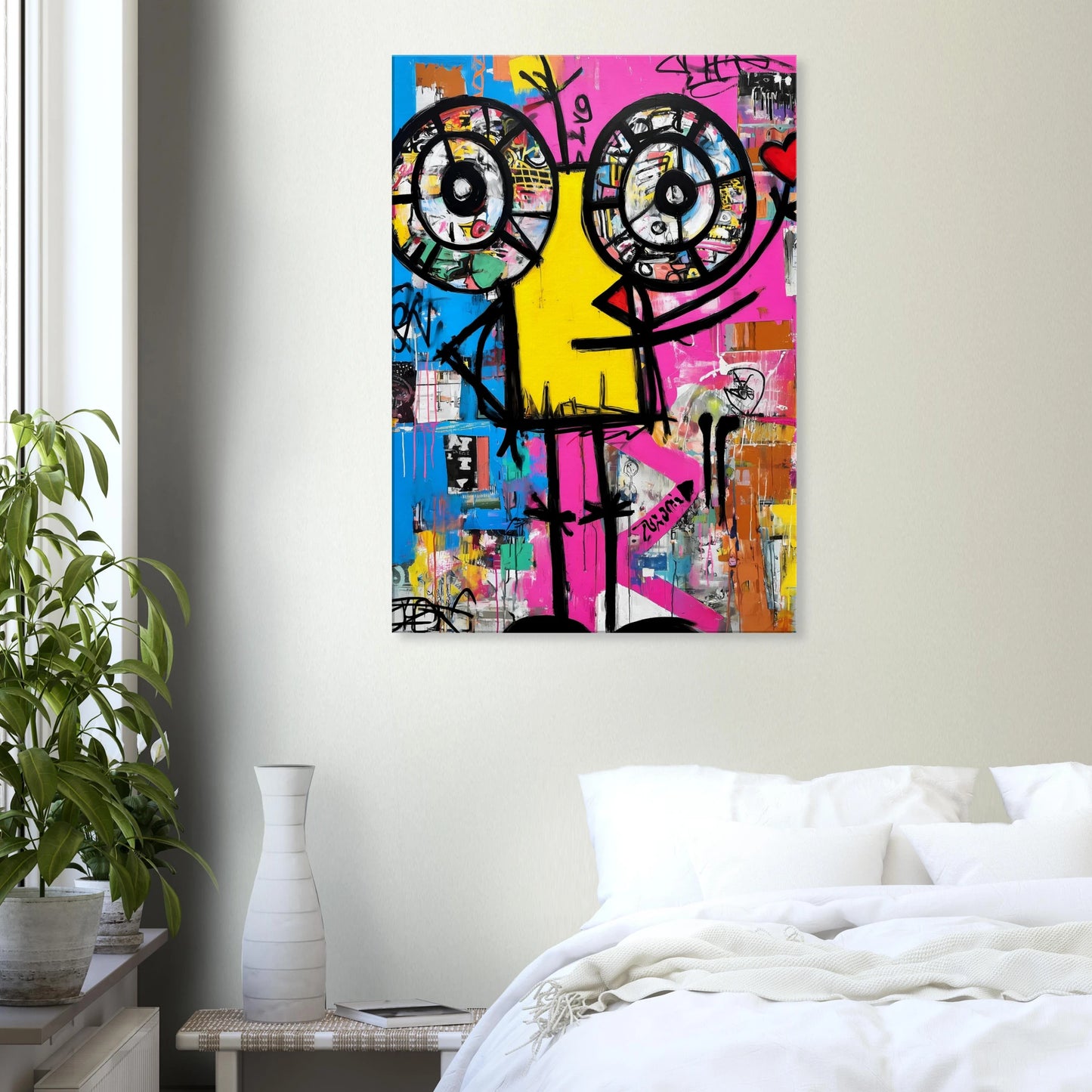 Petit Monstre au Cœur — tableau sur toile — vue 7 — art mural STNCL