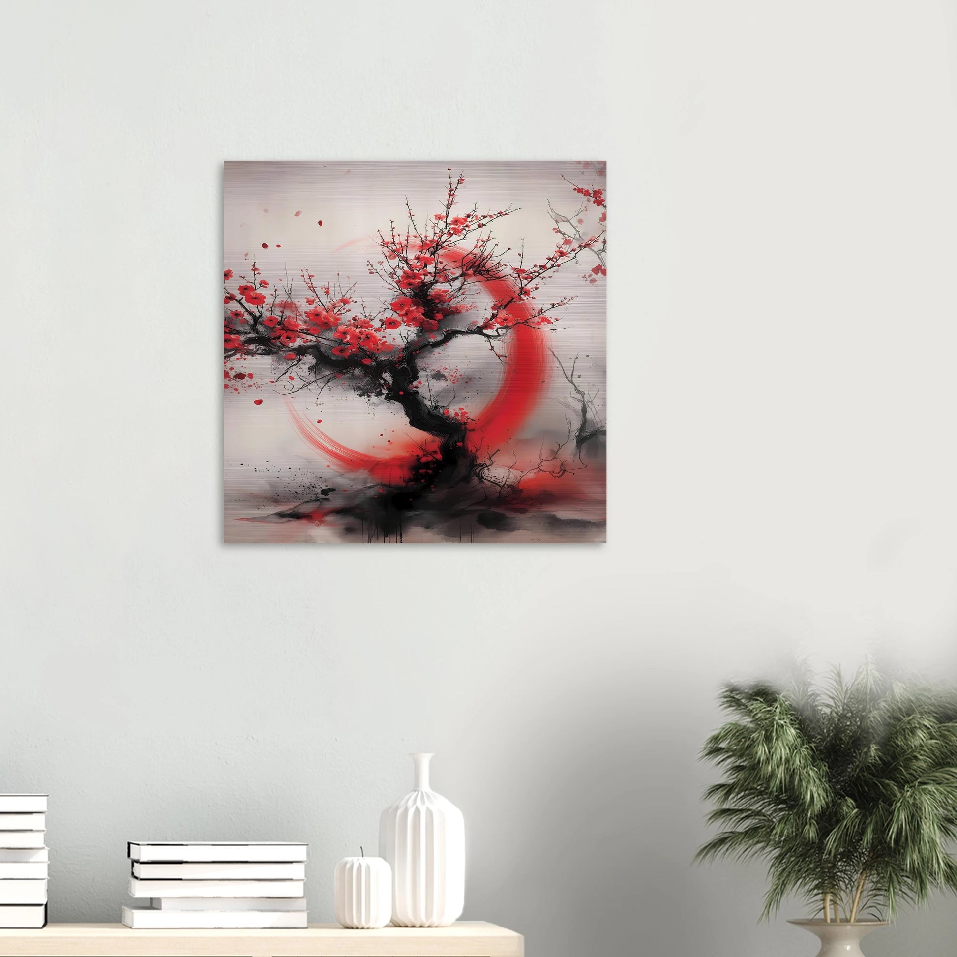 Enso et Prunier — tableau aluminium — vue 5 — art mural STNCL
