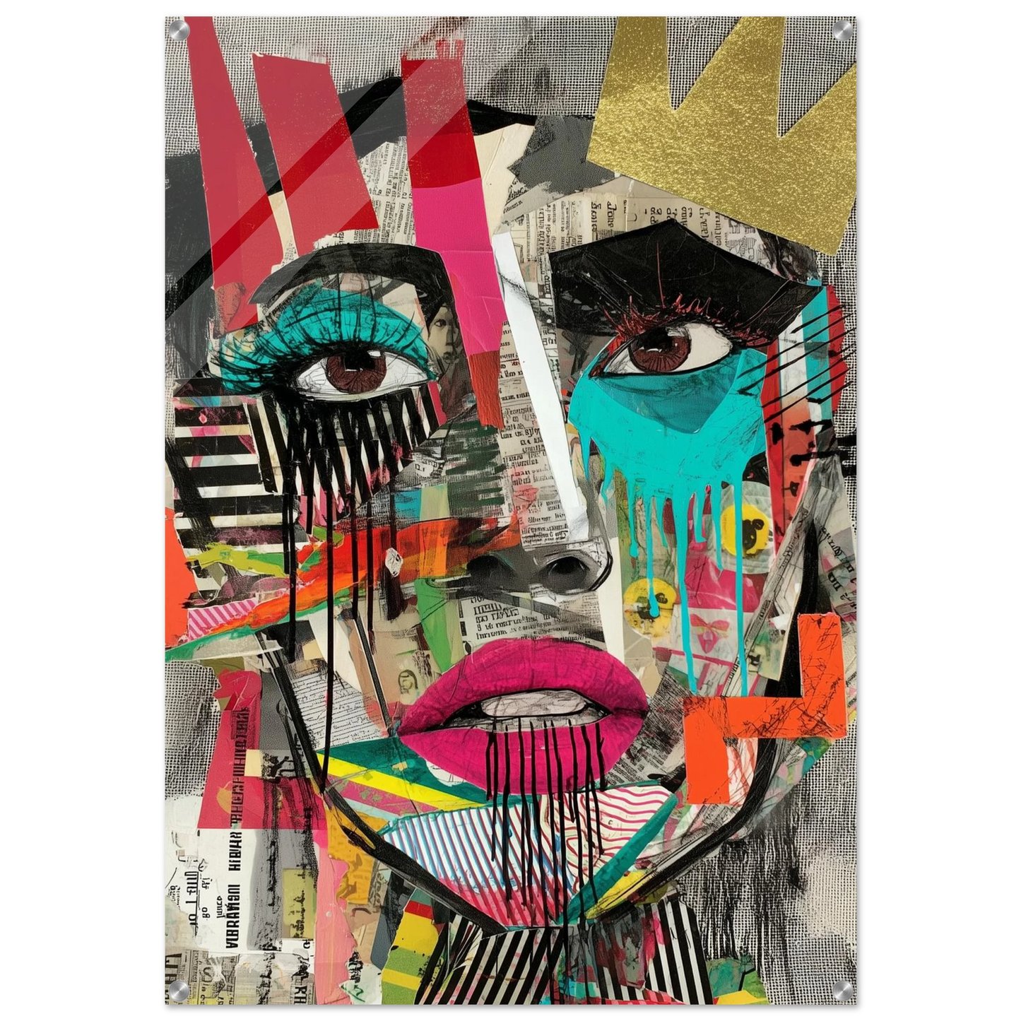 Larmes de Couleurs Vives — tableau plexiglas — art mural STNCL