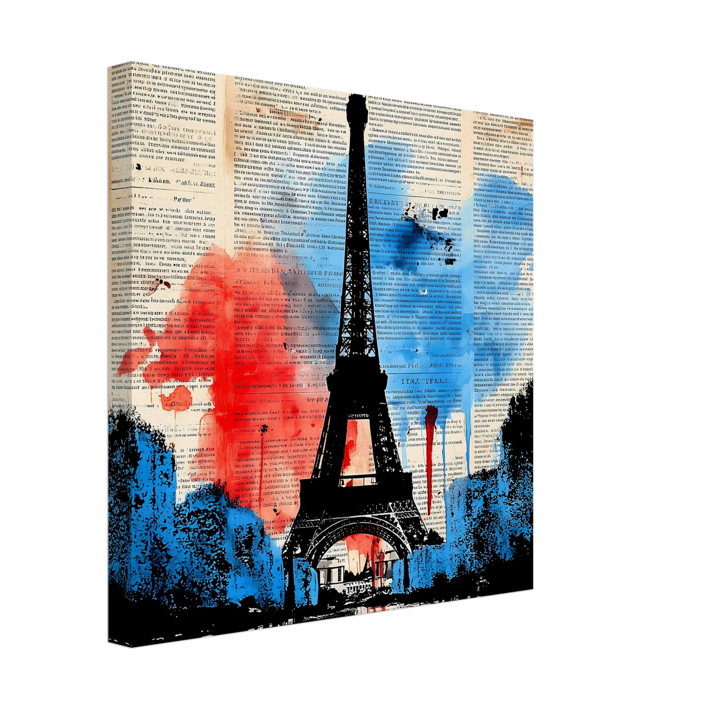 Paris Tricolore — tableau sur toile — vue 3 — art mural STNCL