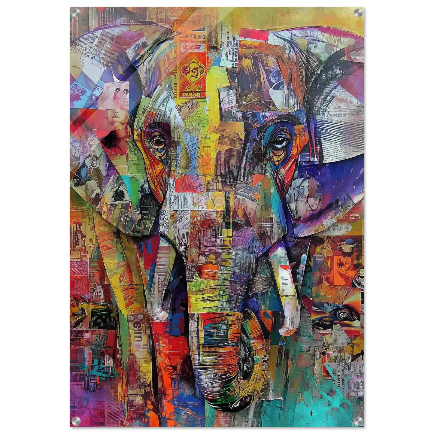 Éléphant aux Mille Visages — tableau plexiglas — art mural STNCL
