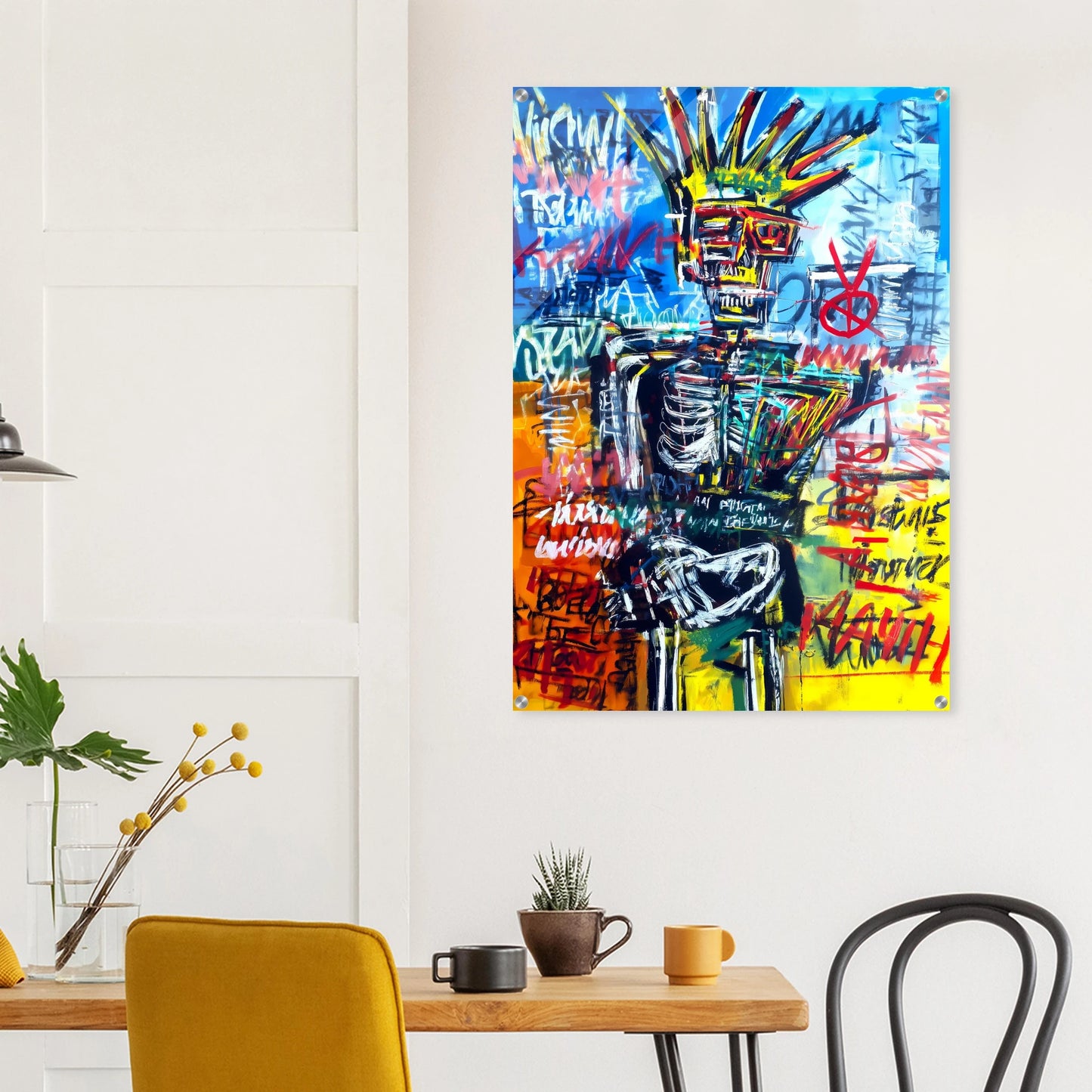 Roi Squelette — tableau plexiglas — vue 8 — art mural STNCL