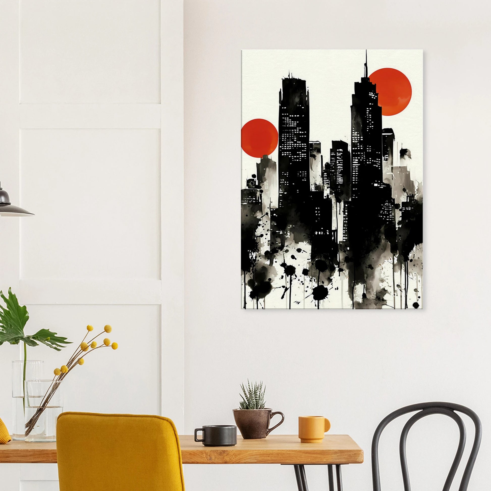 Ville d'Encre — tableau sur toile — vue 8 — art mural STNCL