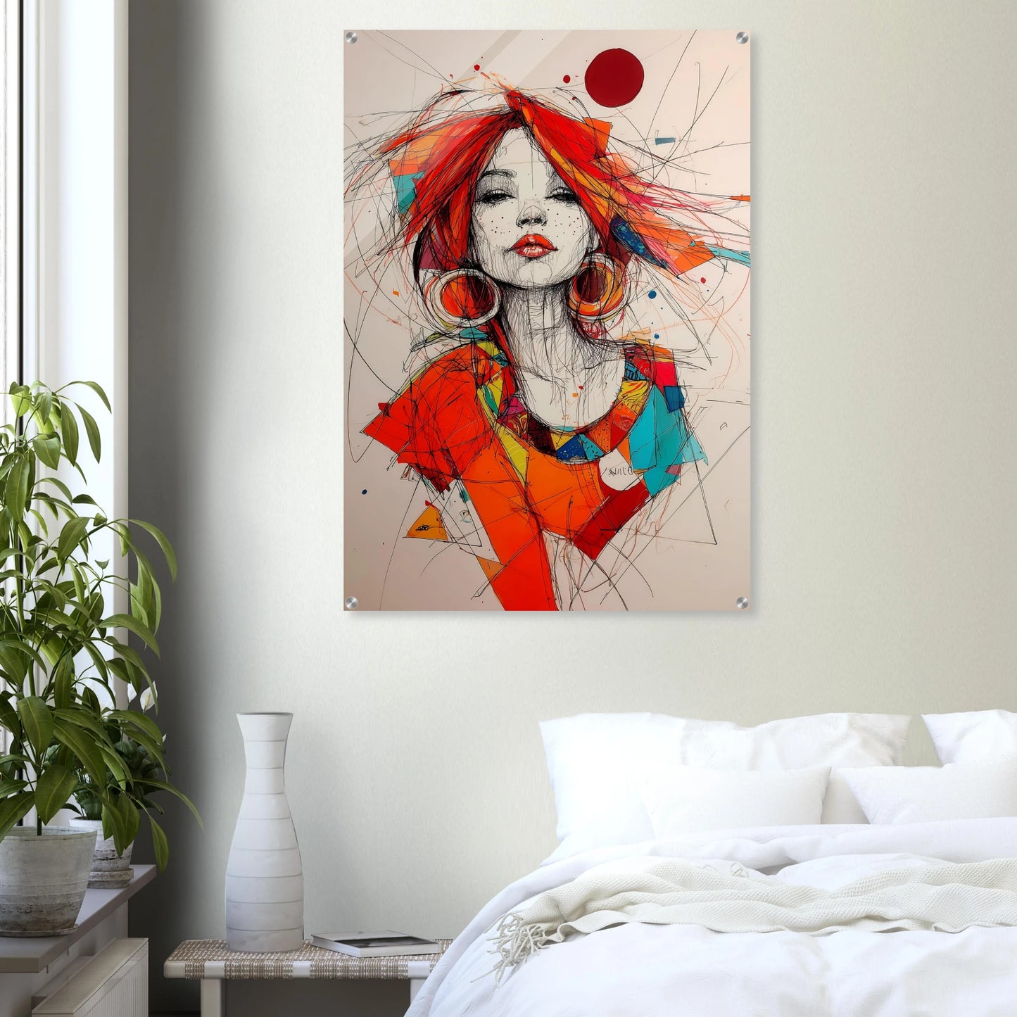 Créoles et Crayon — tableau plexiglas — vue 7 — art mural STNCL
