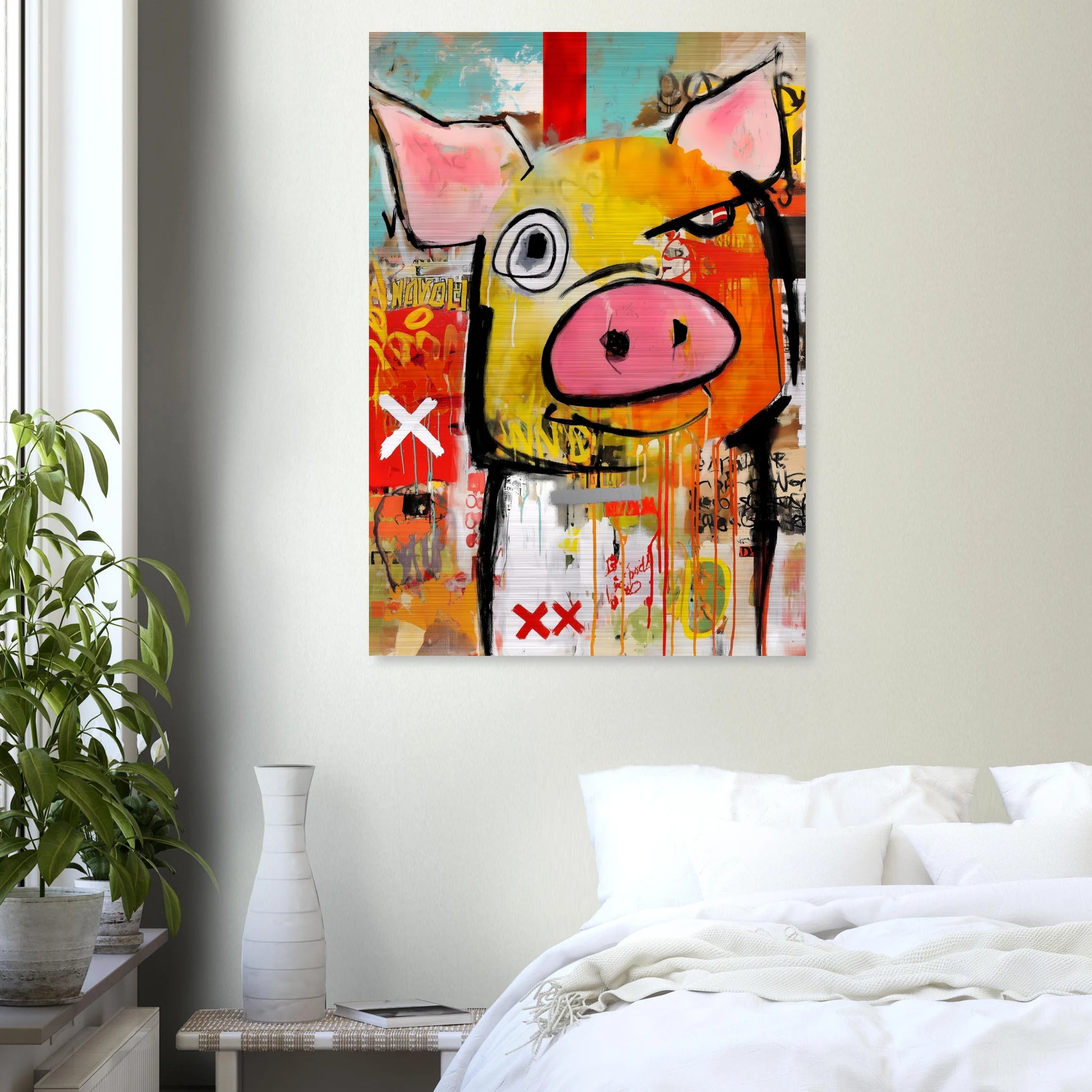 Le Cochon Bougon — tableau aluminium — vue 7 — art mural STNCL