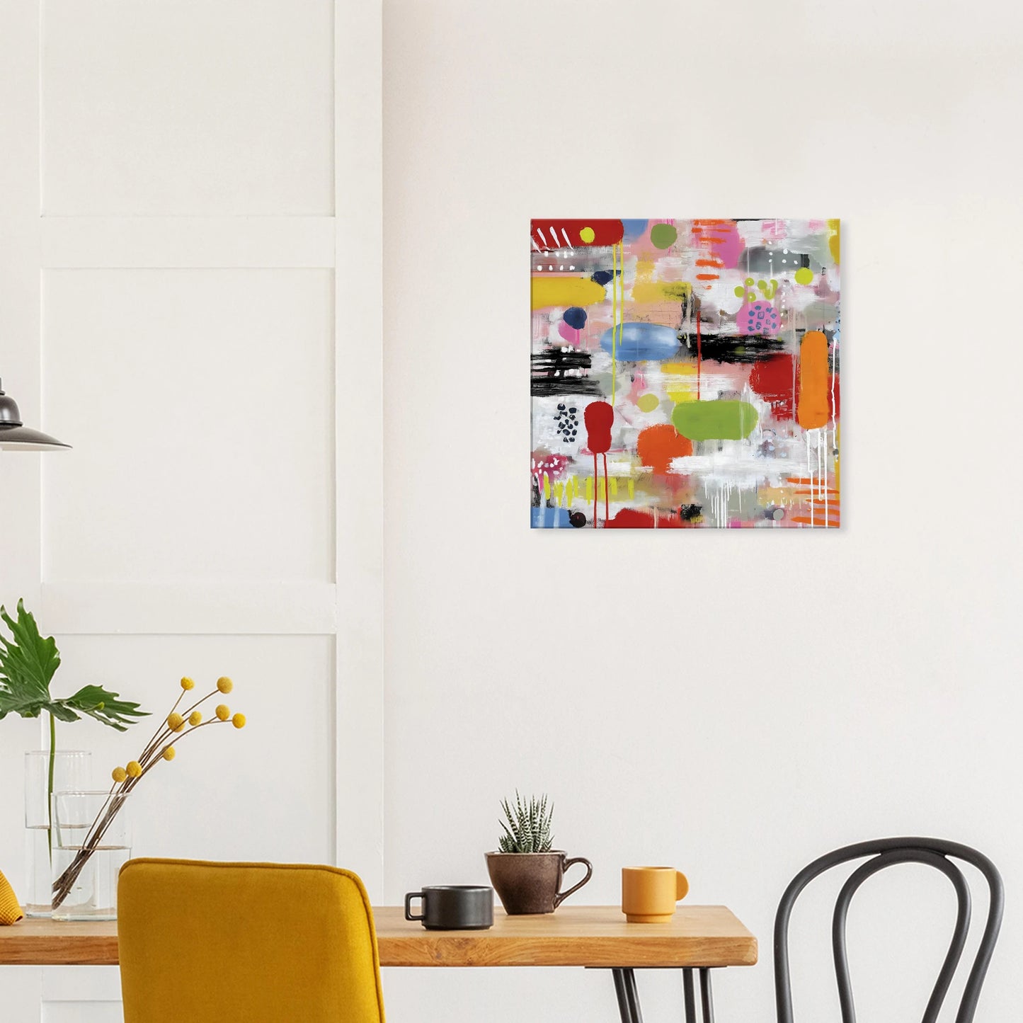 Confettis Suspendus — tableau sur toile — vue 7 — art mural STNCL
