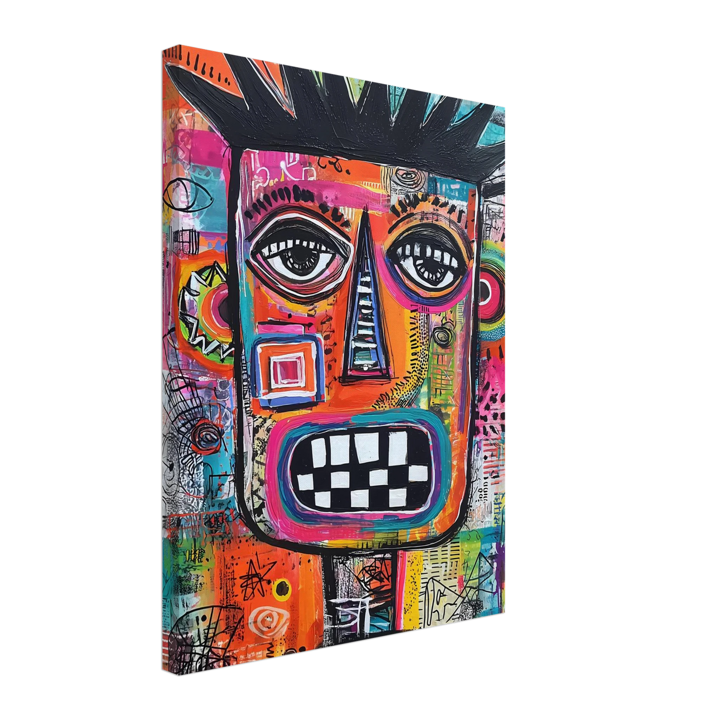 Masque Brut — tableau sur toile — vue 5 — art mural STNCL