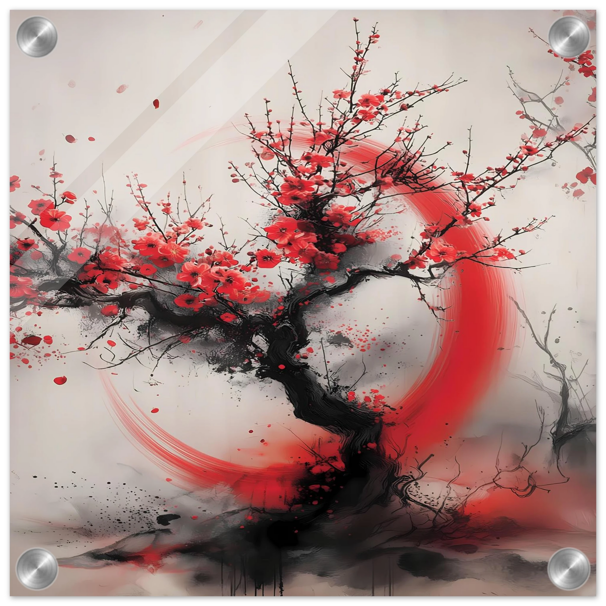 Enso et Prunier — tableau plexiglas — vue 3 — art mural STNCL