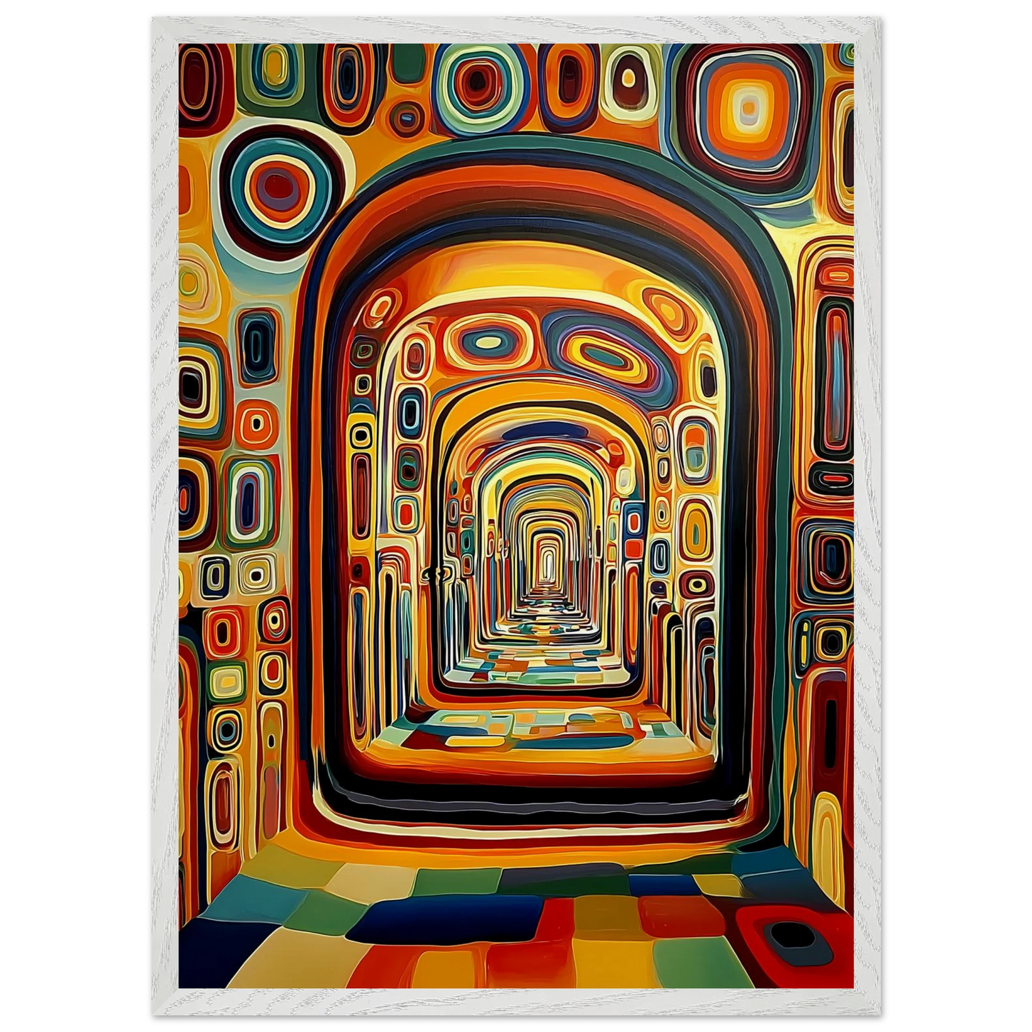 Enfilade Sans Fin — tableau encadré bois — vue 11 — art mural STNCL