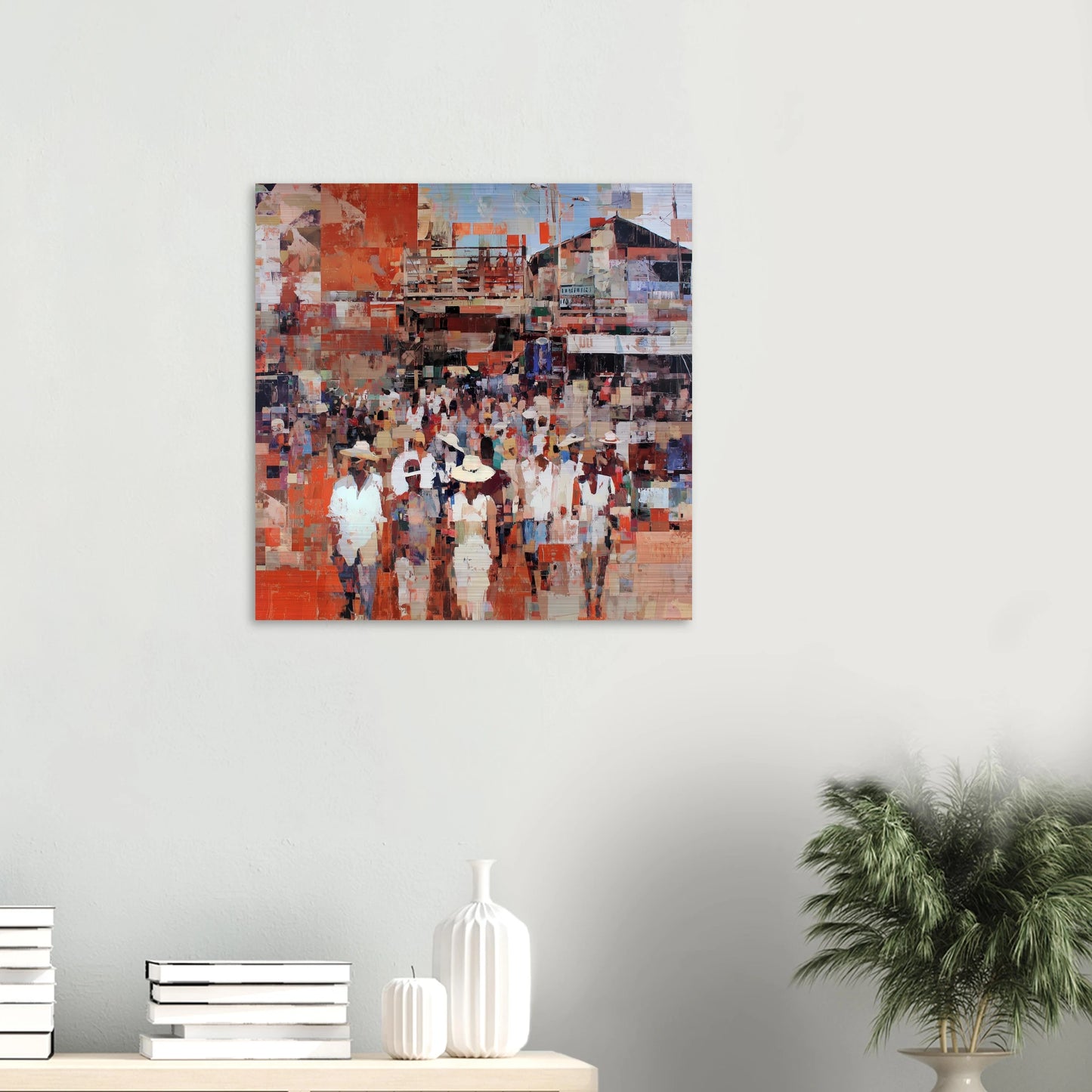 Marché en Couleurs — tableau aluminium — vue 5 — art mural STNCL