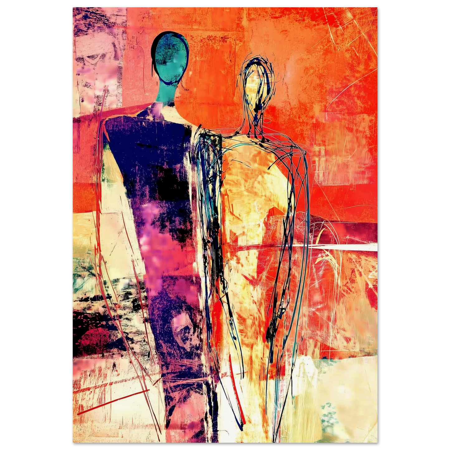 Deux Présences — affiche d'art — art mural STNCL