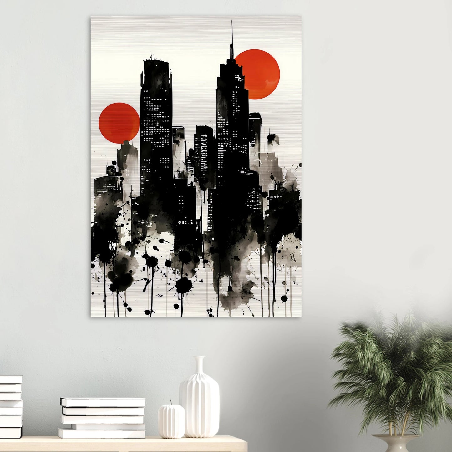 Ville d'Encre — tableau aluminium — vue 6 — art mural STNCL