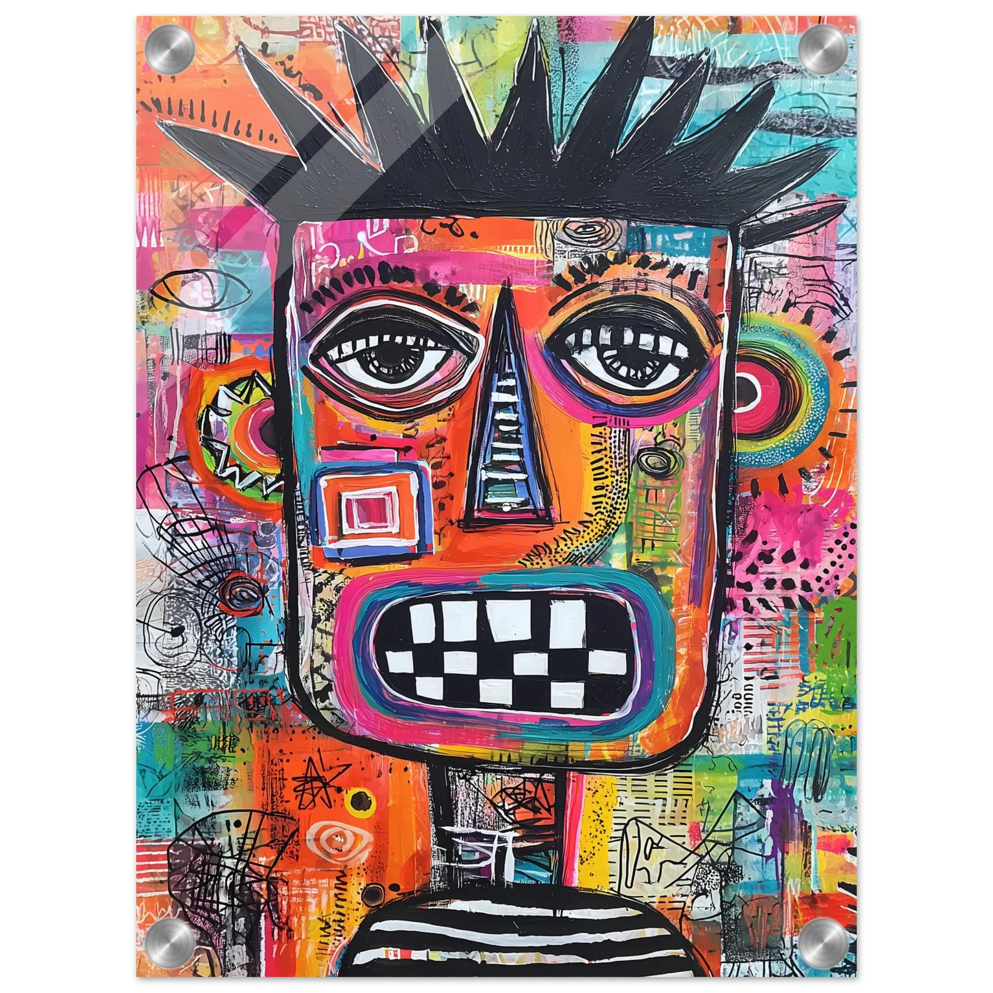 Masque Brut — tableau plexiglas — vue 3 — art mural STNCL