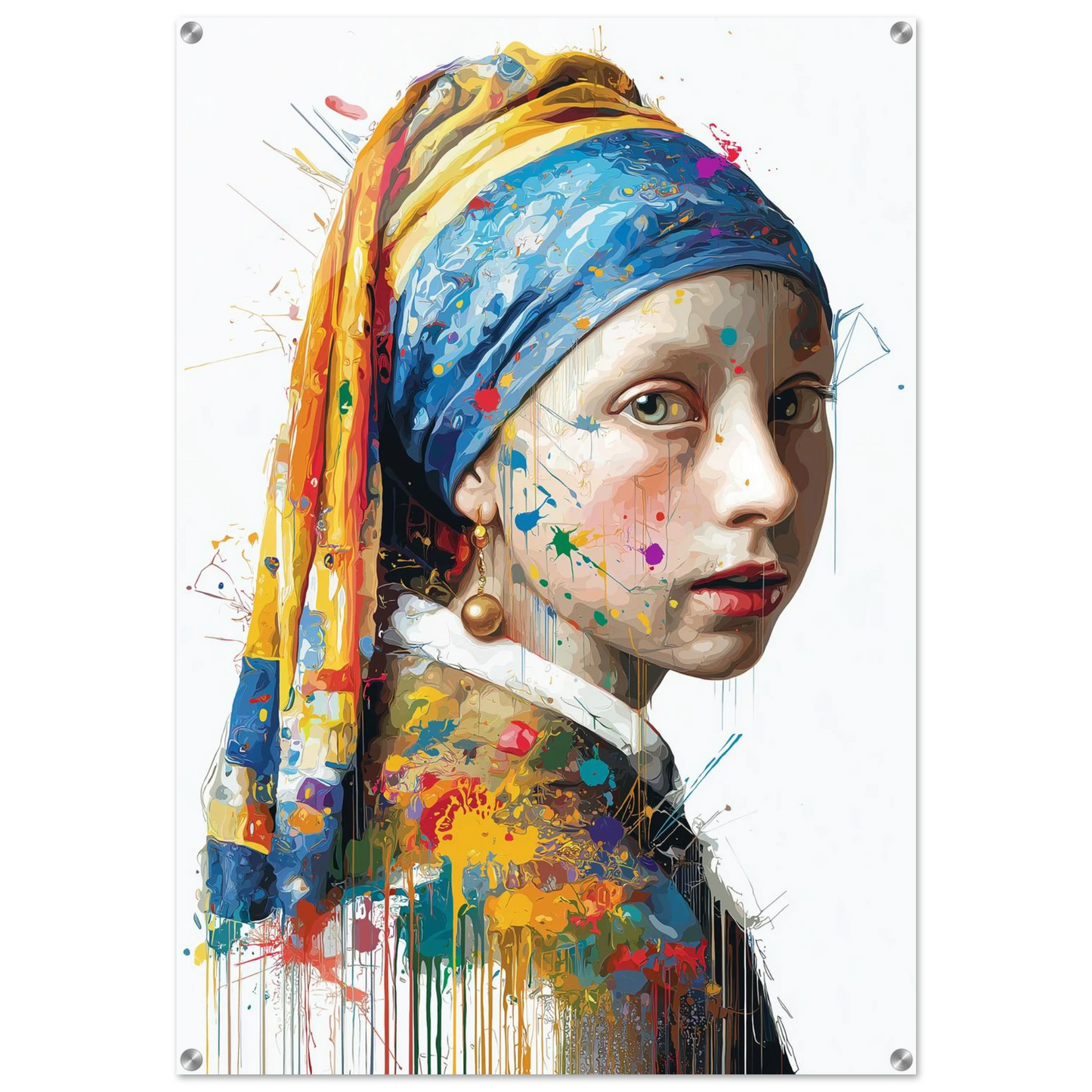 Jeune Fille aux Éclaboussures — tableau plexiglas — art mural STNCL