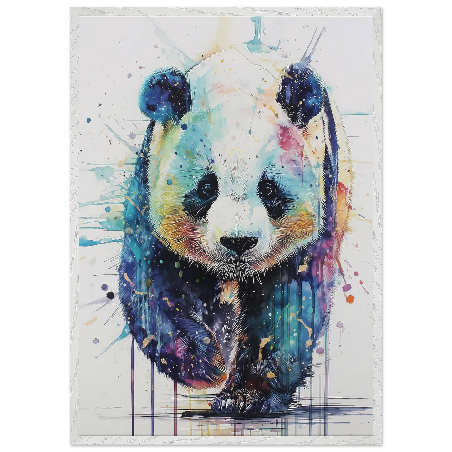 Panda Constellé — tableau encadré bois — vue 5 — art mural STNCL