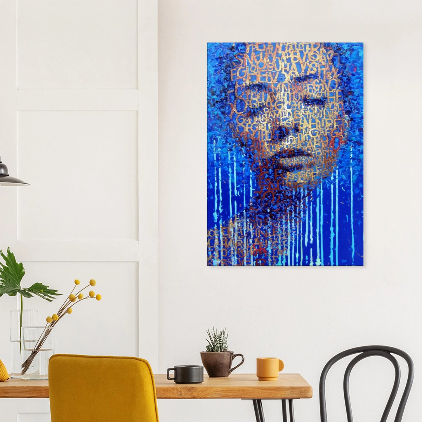 Visage de Lettres — tableau sur toile — vue 8 — art mural STNCL