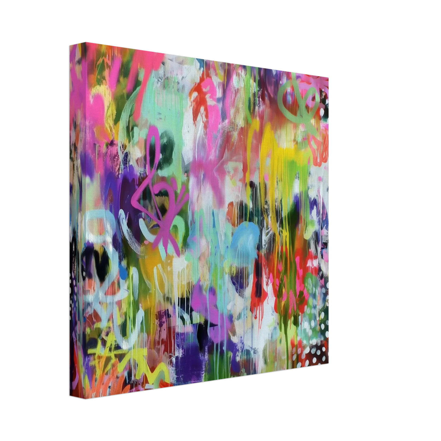 Fête sous la Pluie Néon — tableau sur toile — vue 2 — art mural STNCL