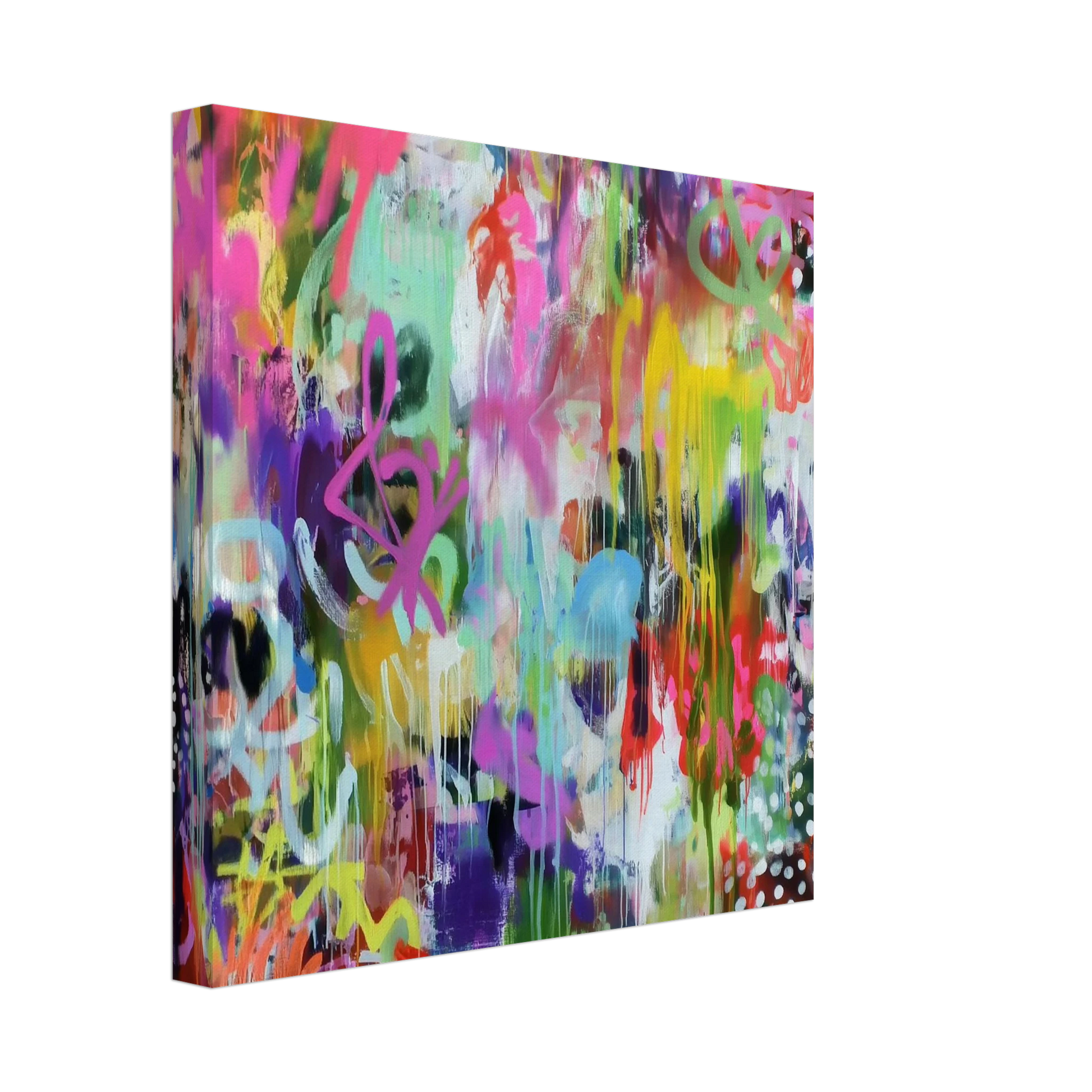 Fête sous la Pluie Néon — tableau sur toile — vue 2 — art mural STNCL