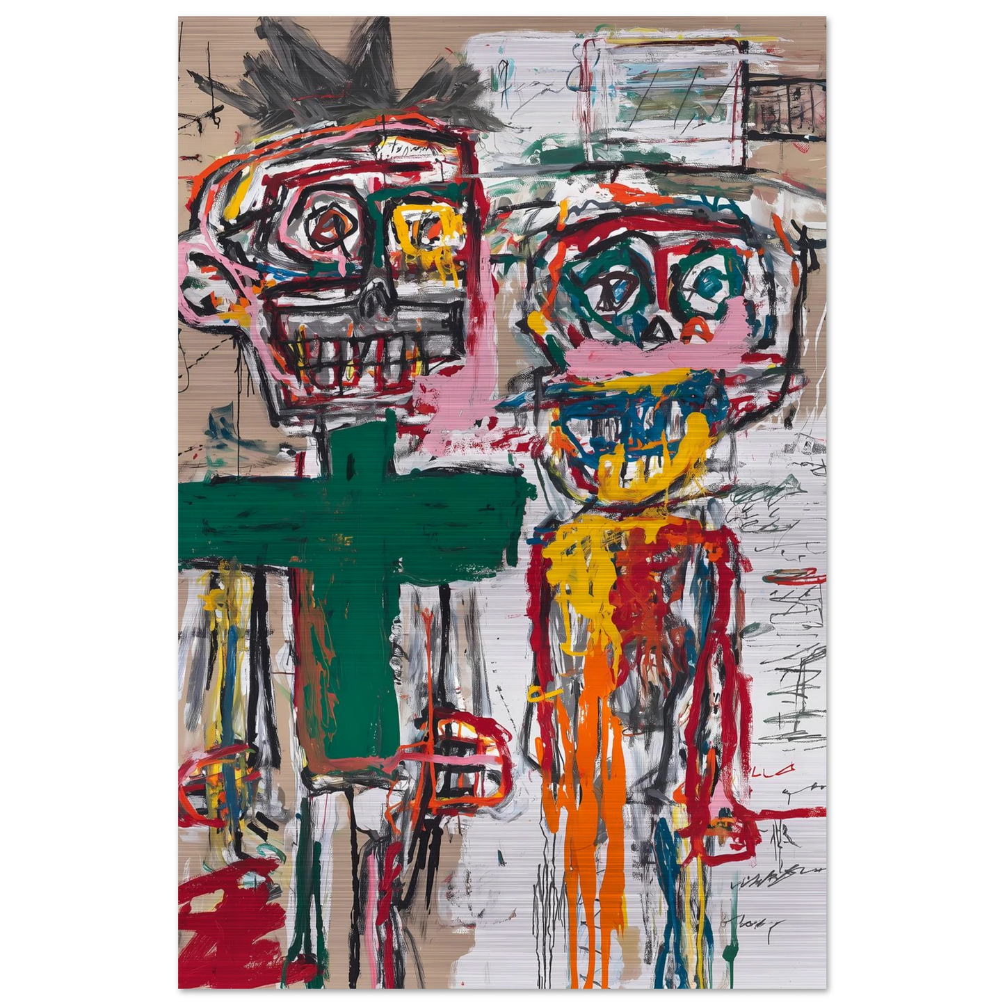 Deux Totems — tableau aluminium — vue 3 — art mural STNCL