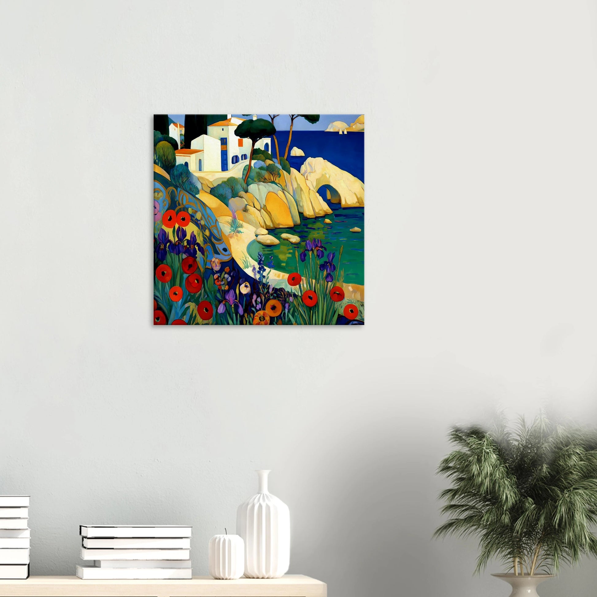 La Crique aux Coquelicots — tableau sur toile — vue 5 — art mural STNCL