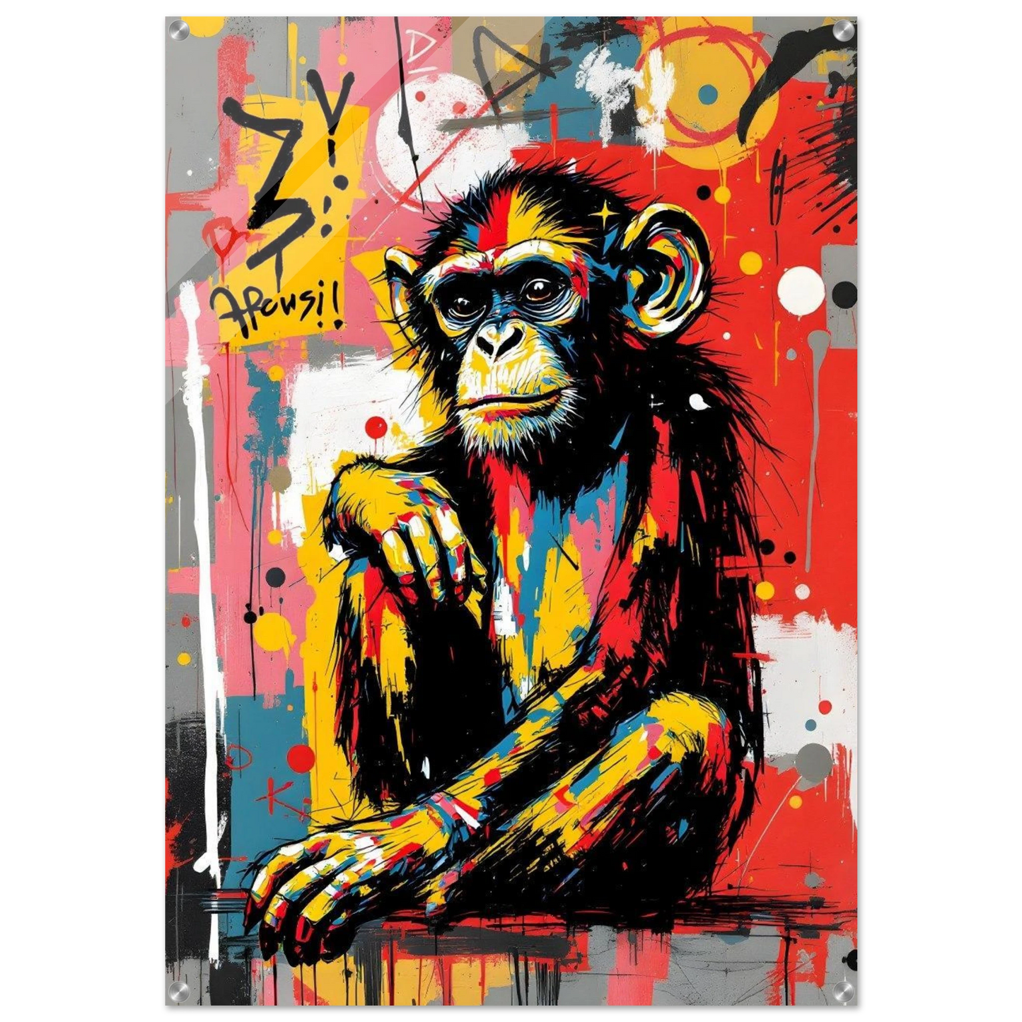 Singe Penseur aux Éclats — tableau plexiglas — art mural STNCL
