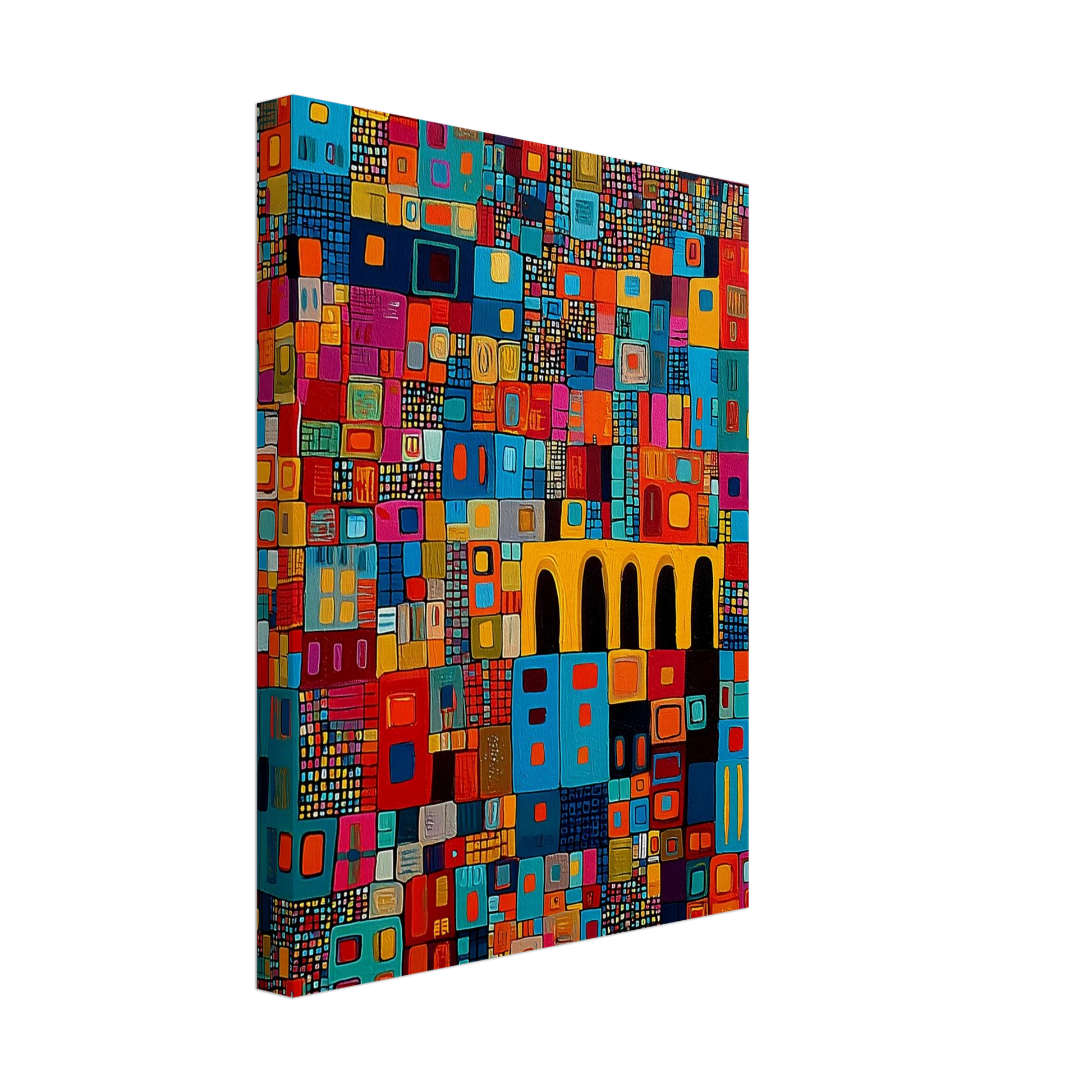 Cité Mosaïque — tableau sur toile — vue 4 — art mural STNCL