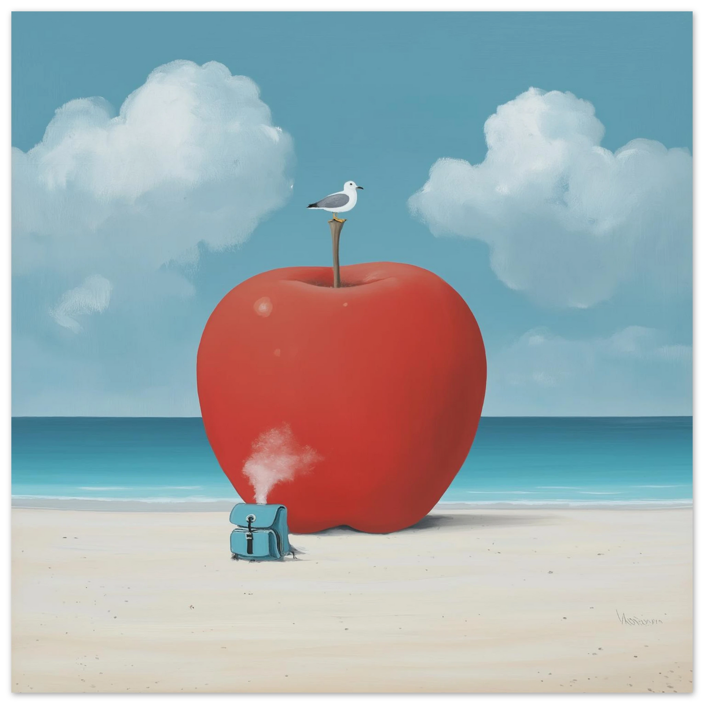 La Pomme et la Mouette — tableau aluminium — art mural STNCL
