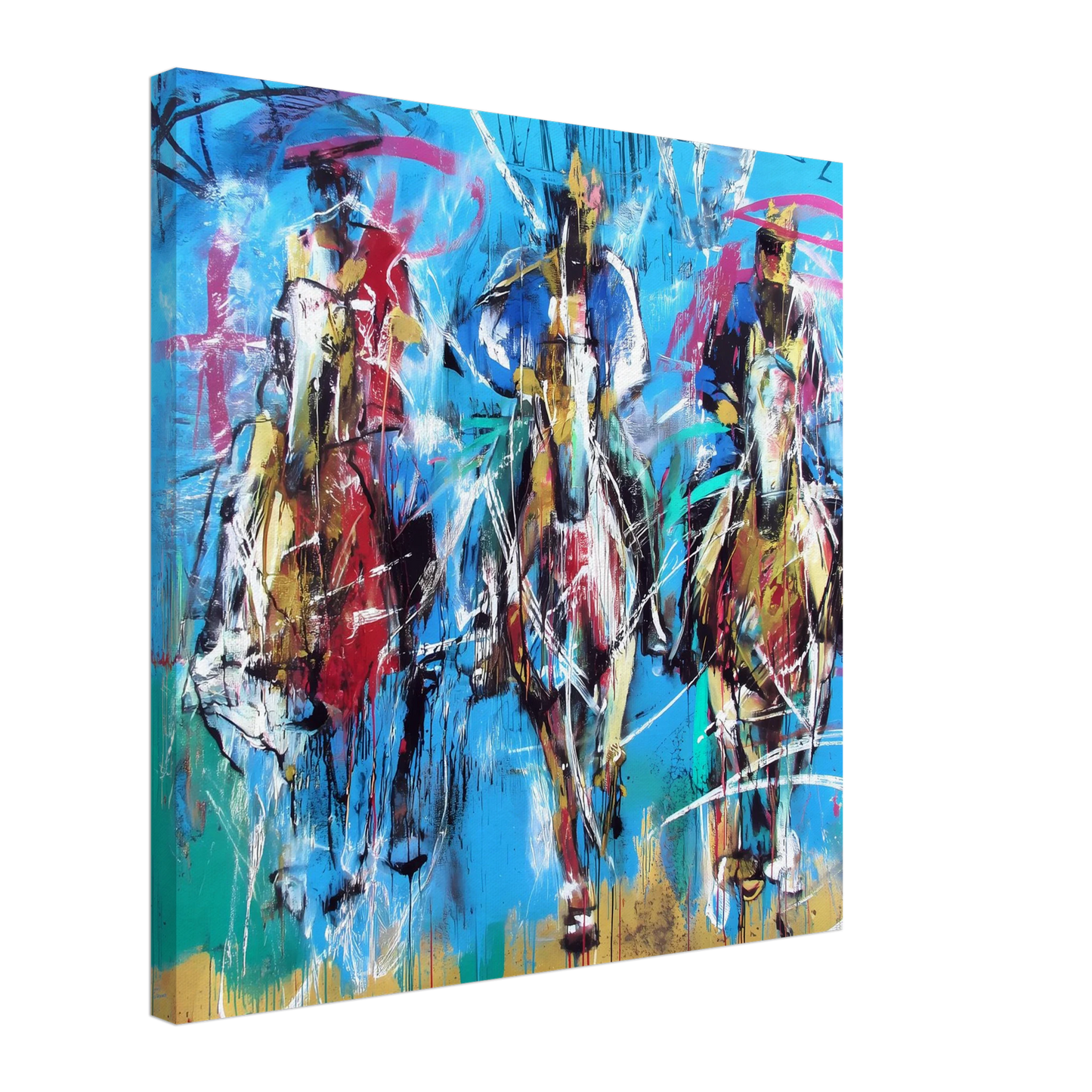 Trois Cavaliers — tableau sur toile — art mural STNCL