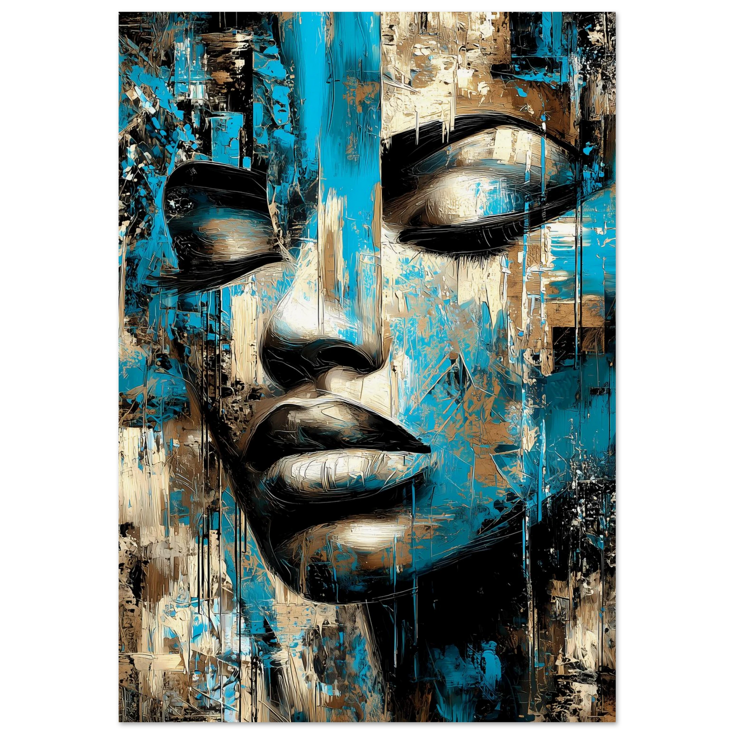 Bleu et Or — affiche d'art — art mural STNCL