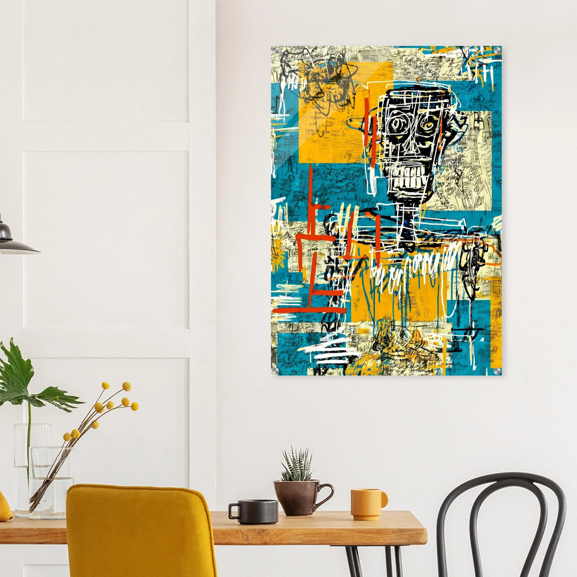 Visage Griffé — tableau plexiglas — vue 8 — art mural STNCL