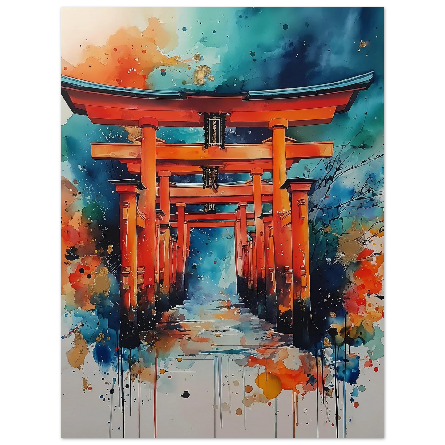 Le Sentier des Mille Portes — affiche d'art — vue 2 — art mural STNCL