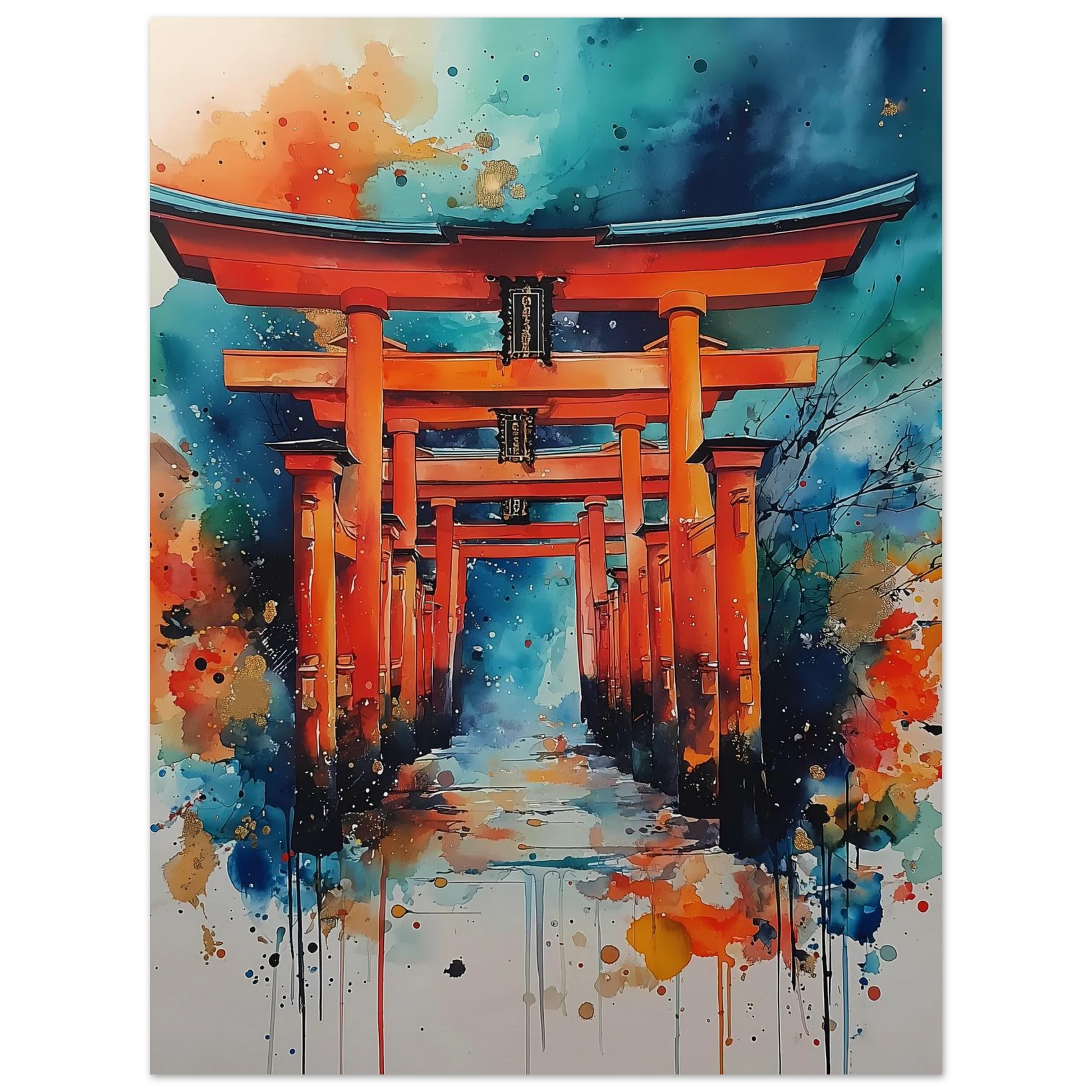 Le Sentier des Mille Portes — affiche d'art — vue 2 — art mural STNCL