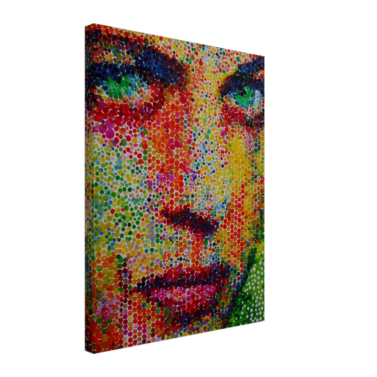 Le Visage en Points — tableau sur toile — vue 5 — art mural STNCL