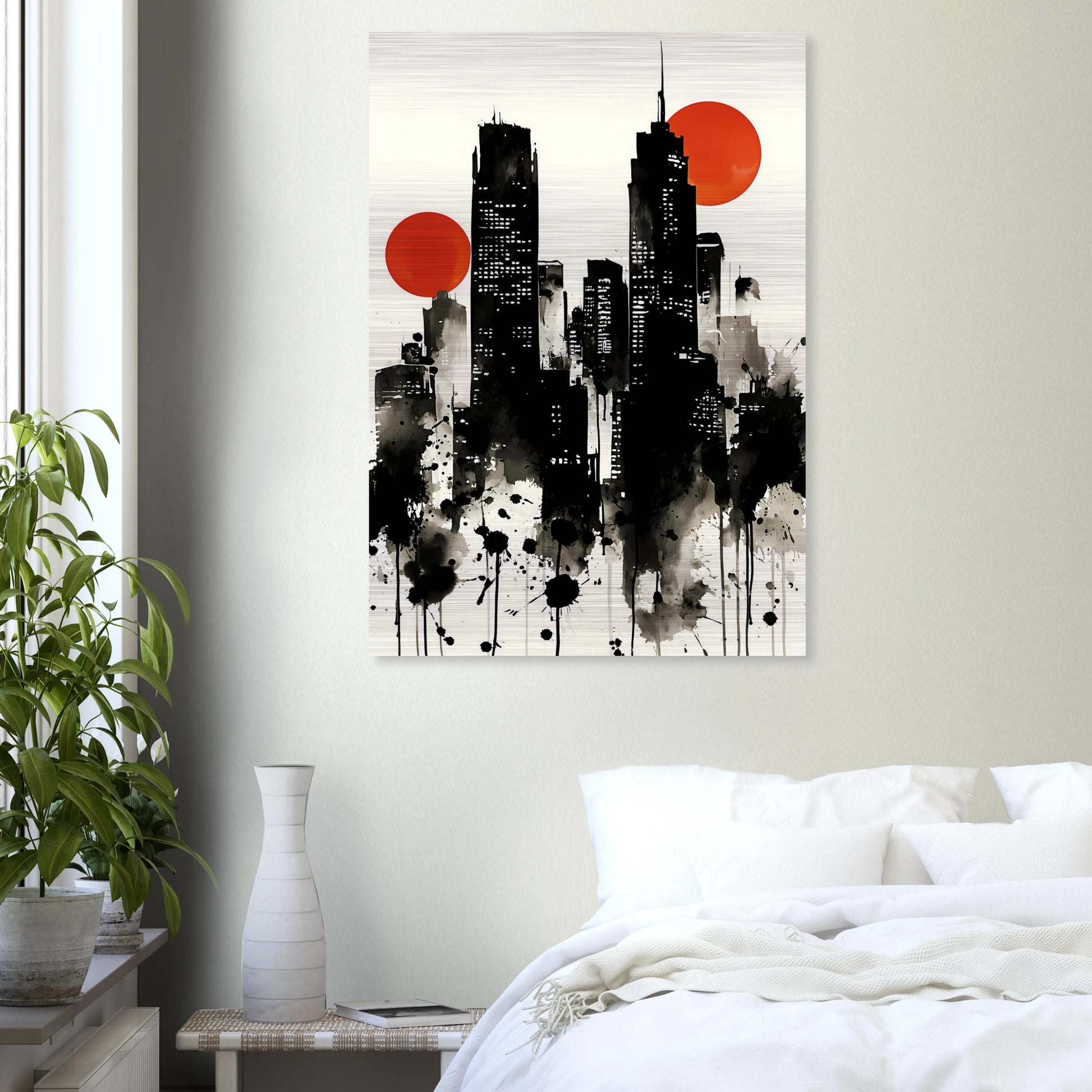 Ville d'Encre — tableau aluminium — vue 7 — art mural STNCL