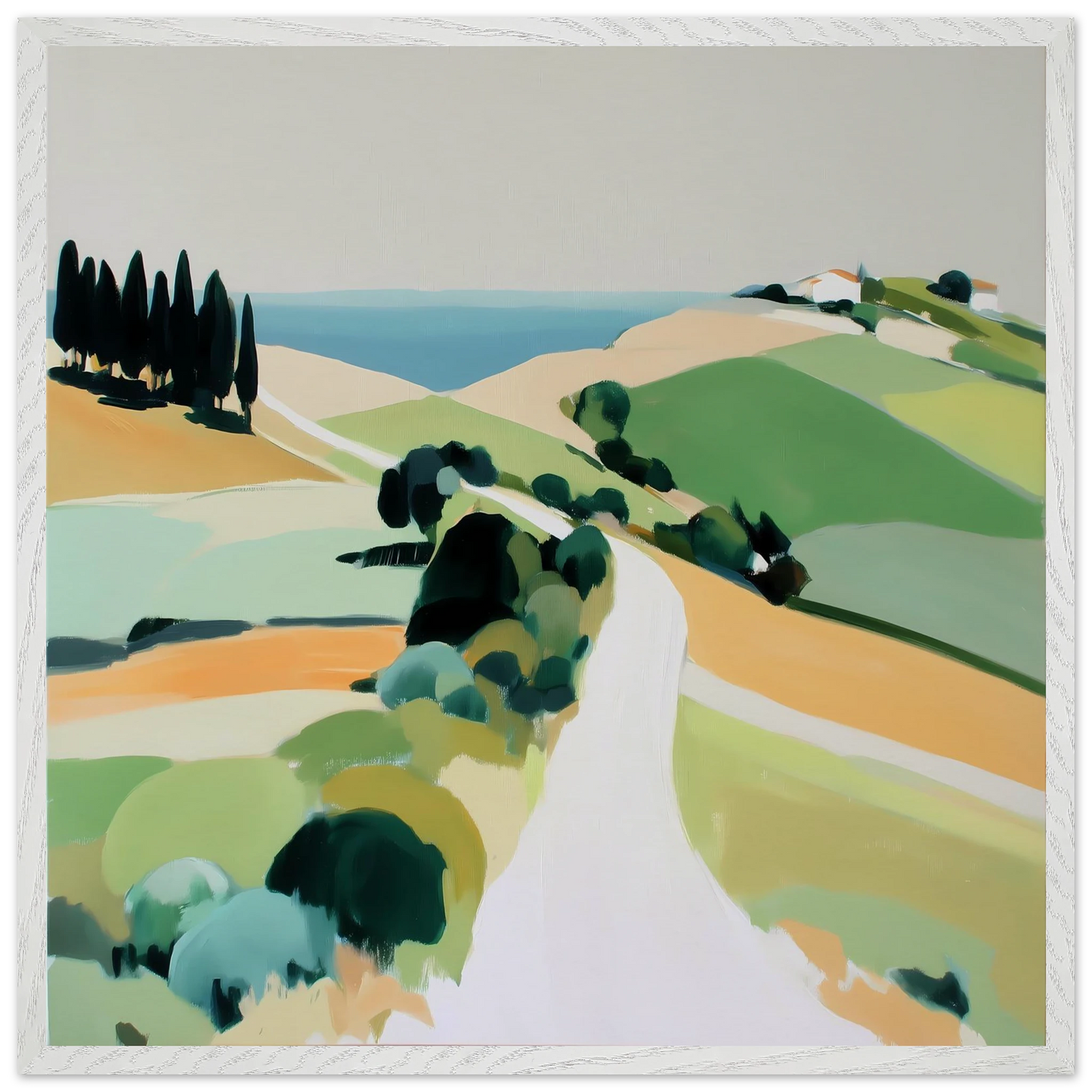 Chemin vers la Mer — tableau encadre bois — vue 5 — art mural STNCL