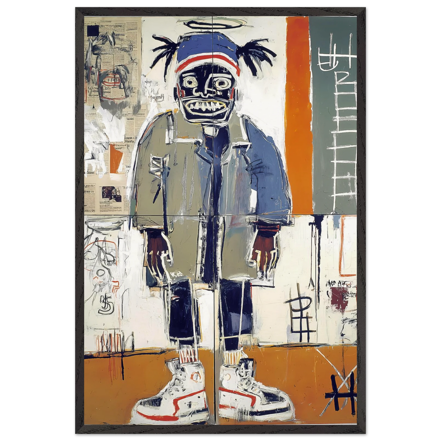 Debout sous le Halo — tableau encadré bois — vue 2 — art mural STNCL