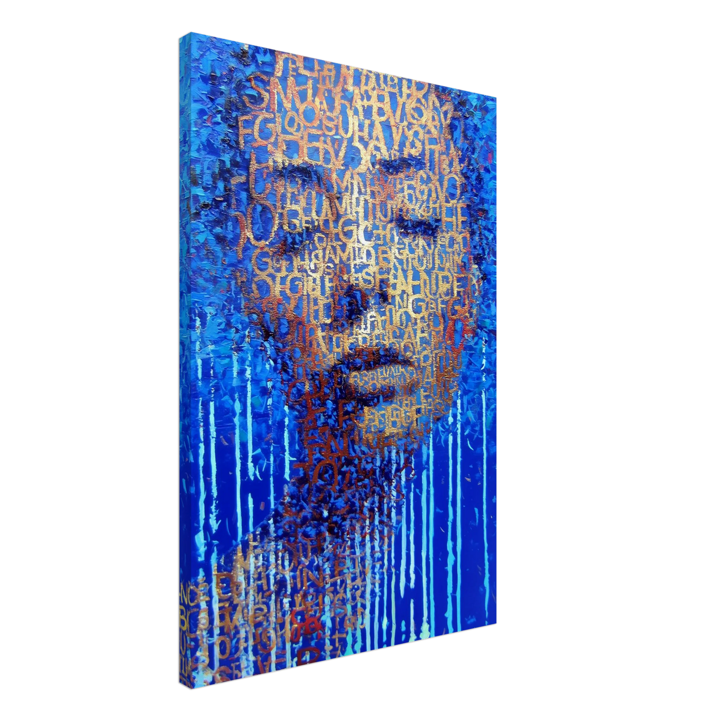 Visage de Lettres — tableau sur toile — vue 2 — art mural STNCL