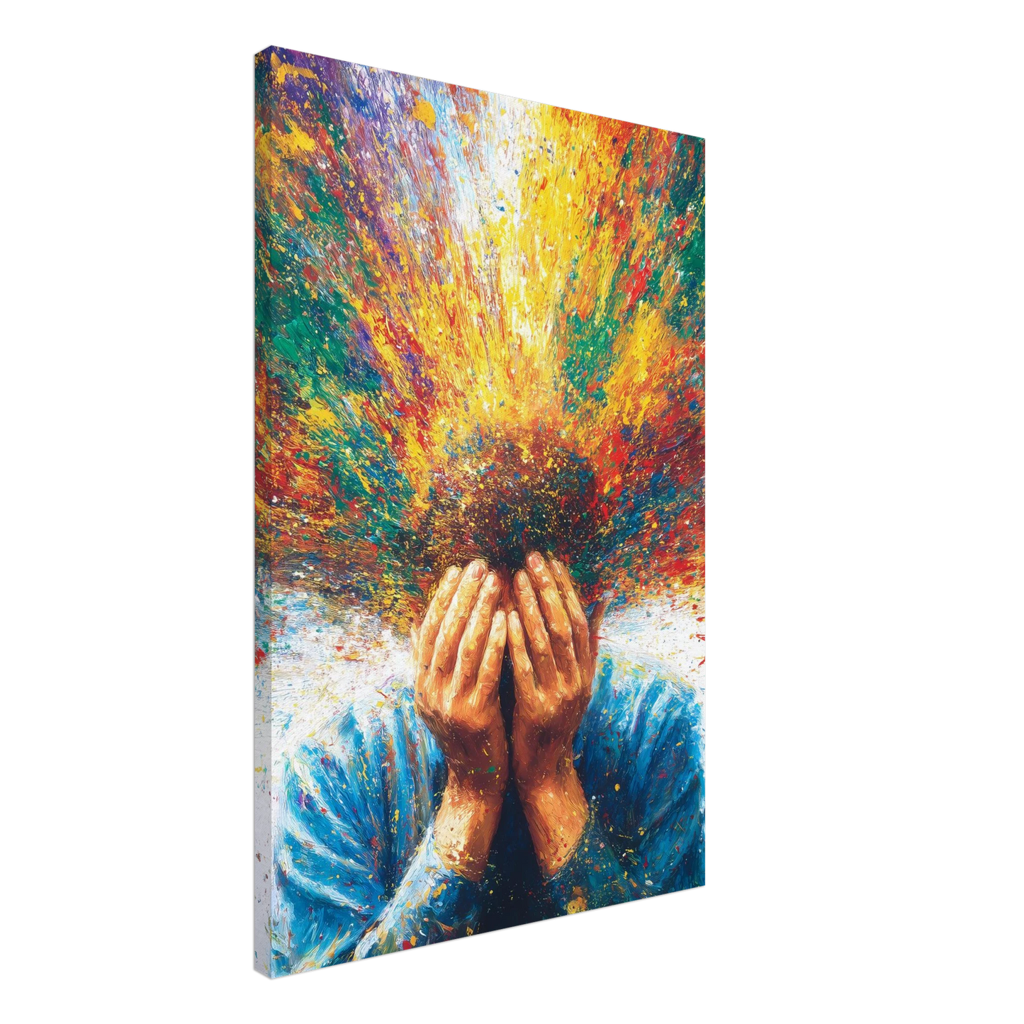 Jaillissement — tableau sur toile — vue 2 — art mural STNCL