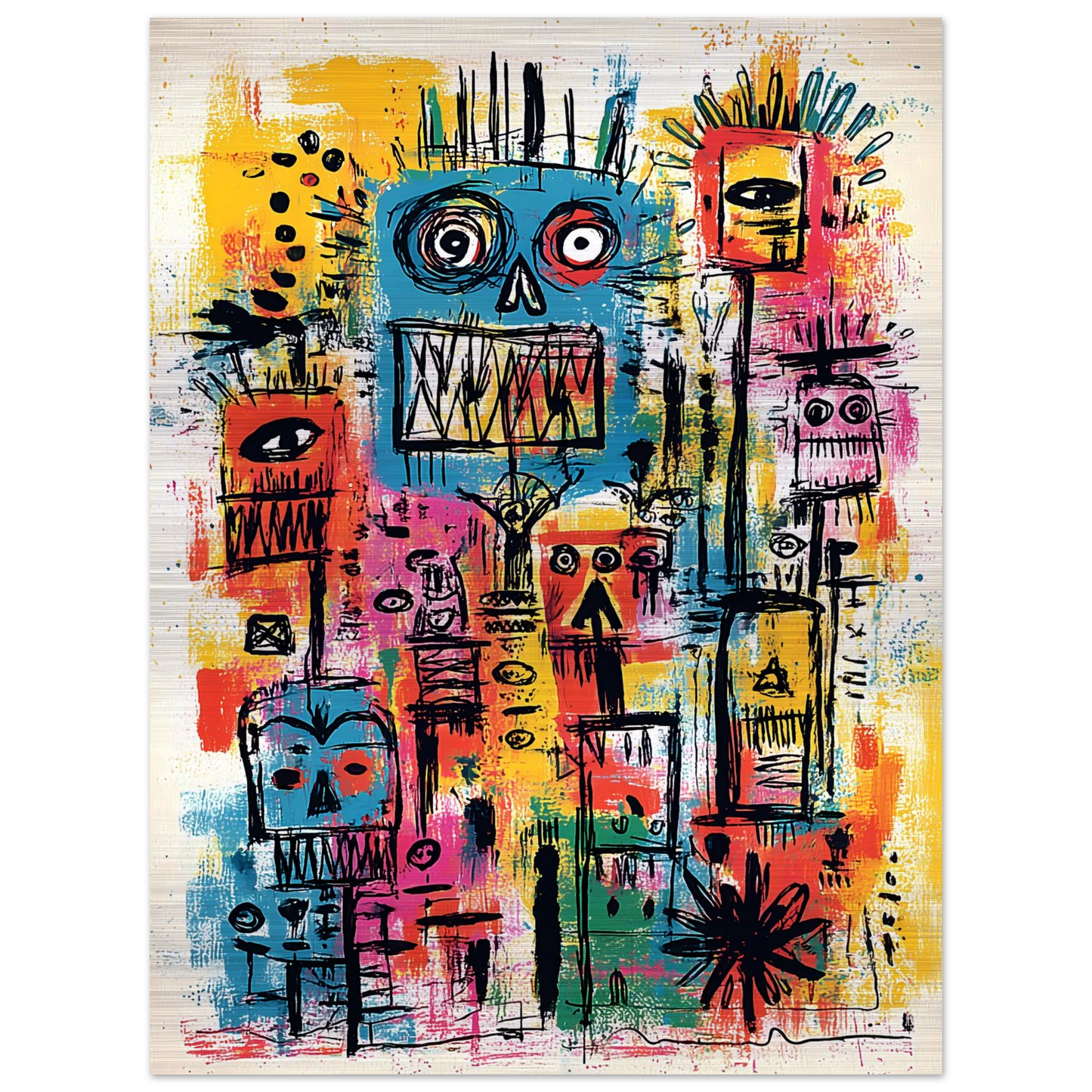 Totem des Esprits — tableau aluminium — vue 2 — art mural STNCL