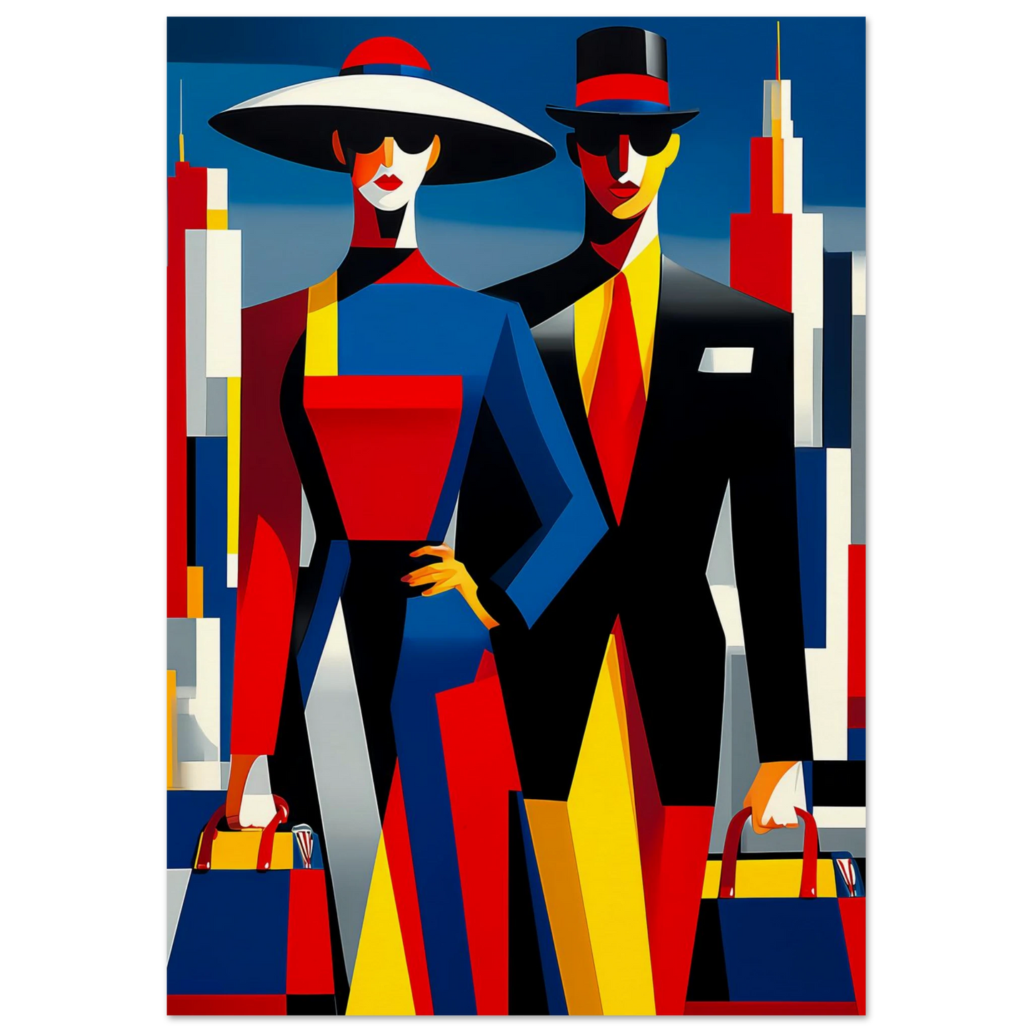 Le Couple en Ville — affiche d'art — art mural STNCL