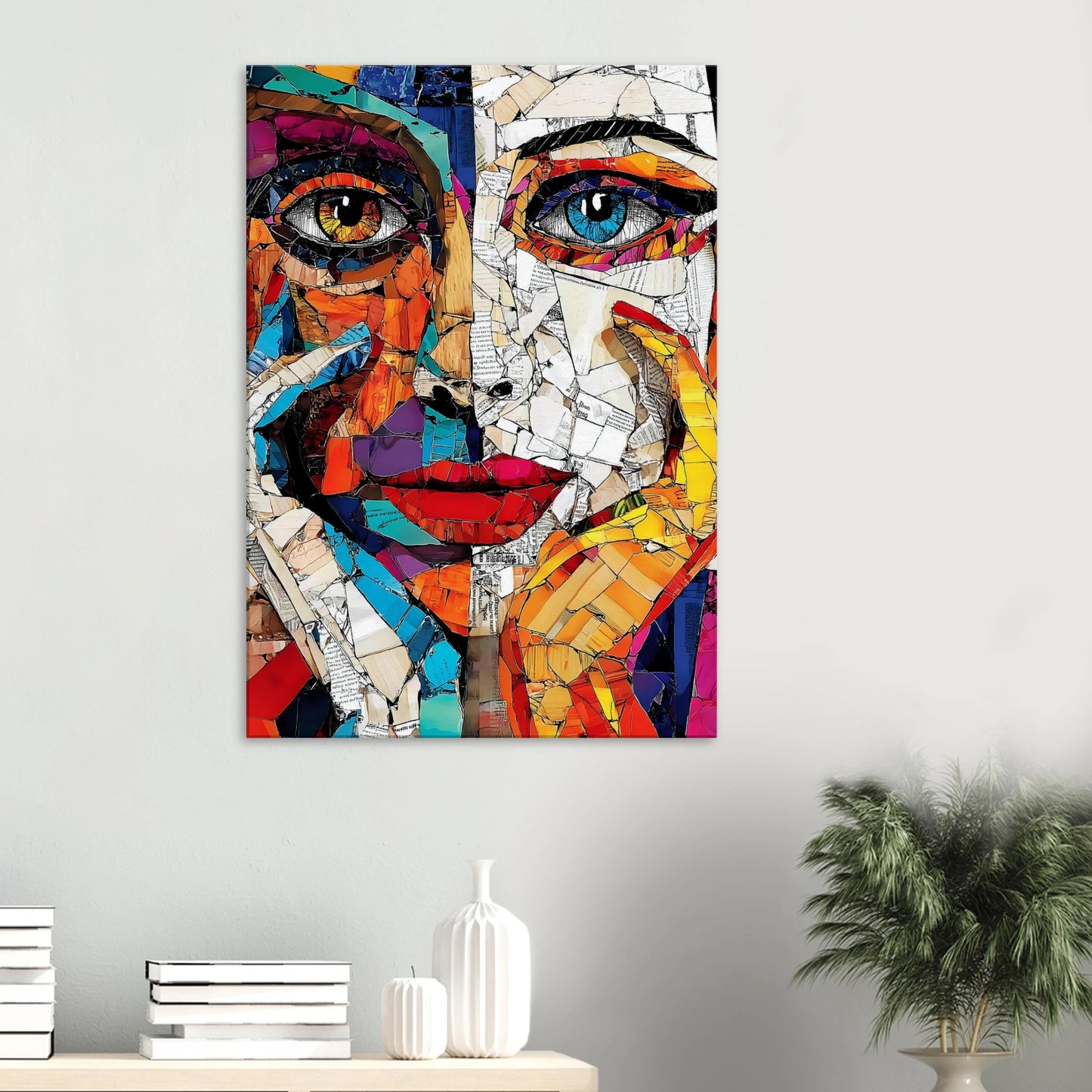 Visages Déchirés — tableau sur toile — vue 6 — art mural STNCL