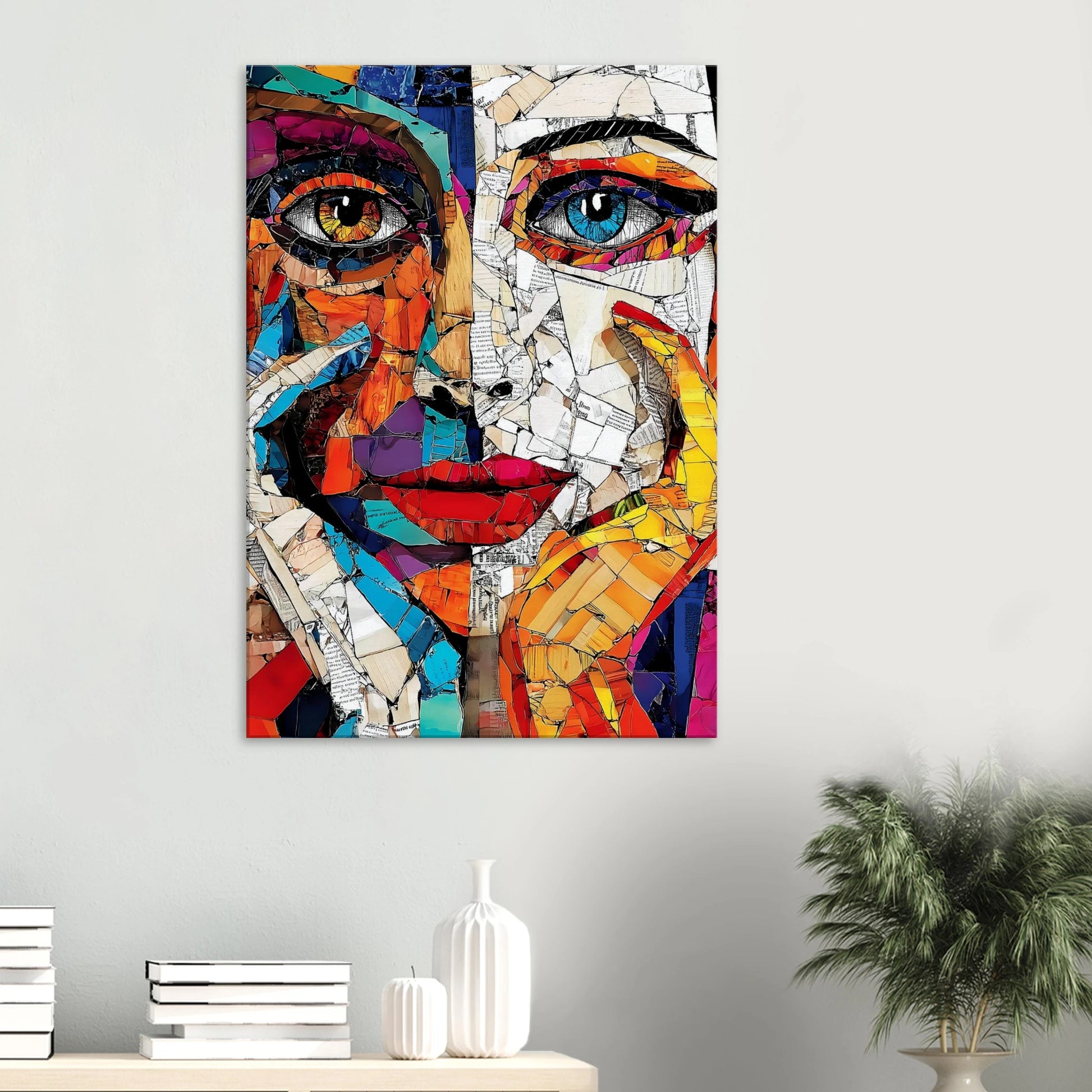 Visages Déchirés — tableau sur toile — vue 6 — art mural STNCL
