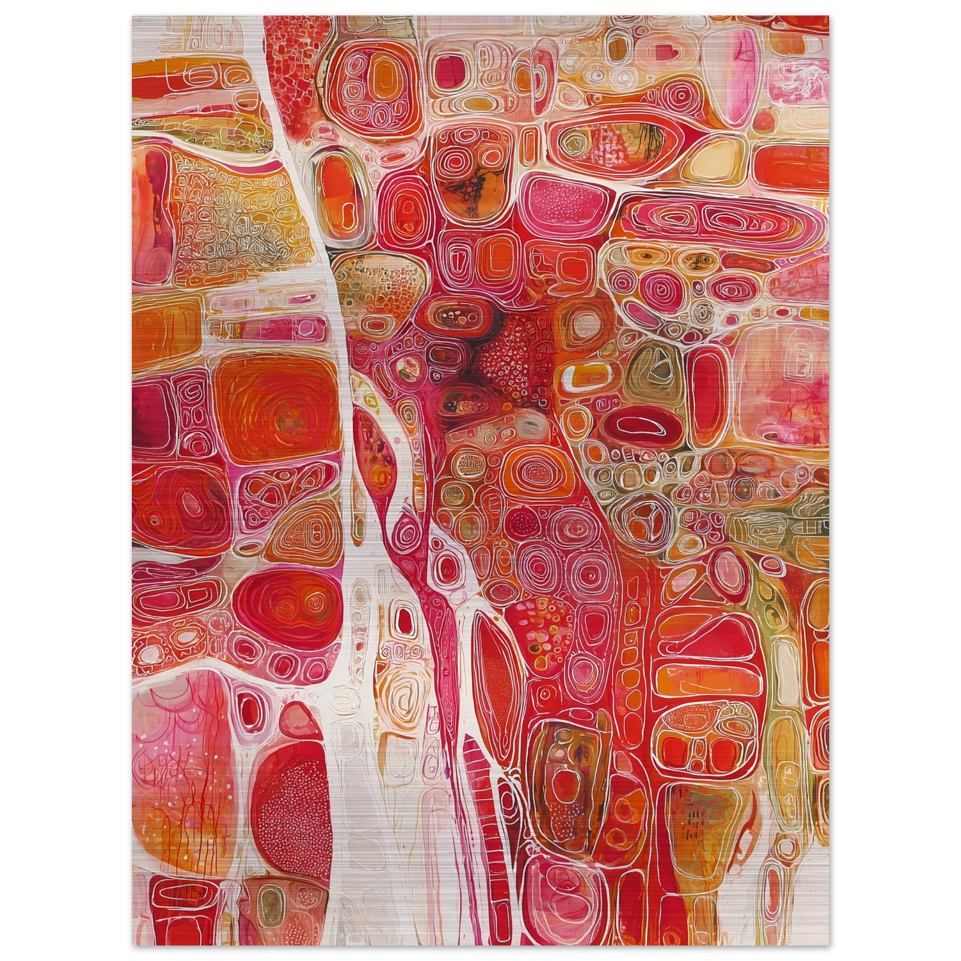 Cellules — tableau aluminium — vue 5 — art mural STNCL