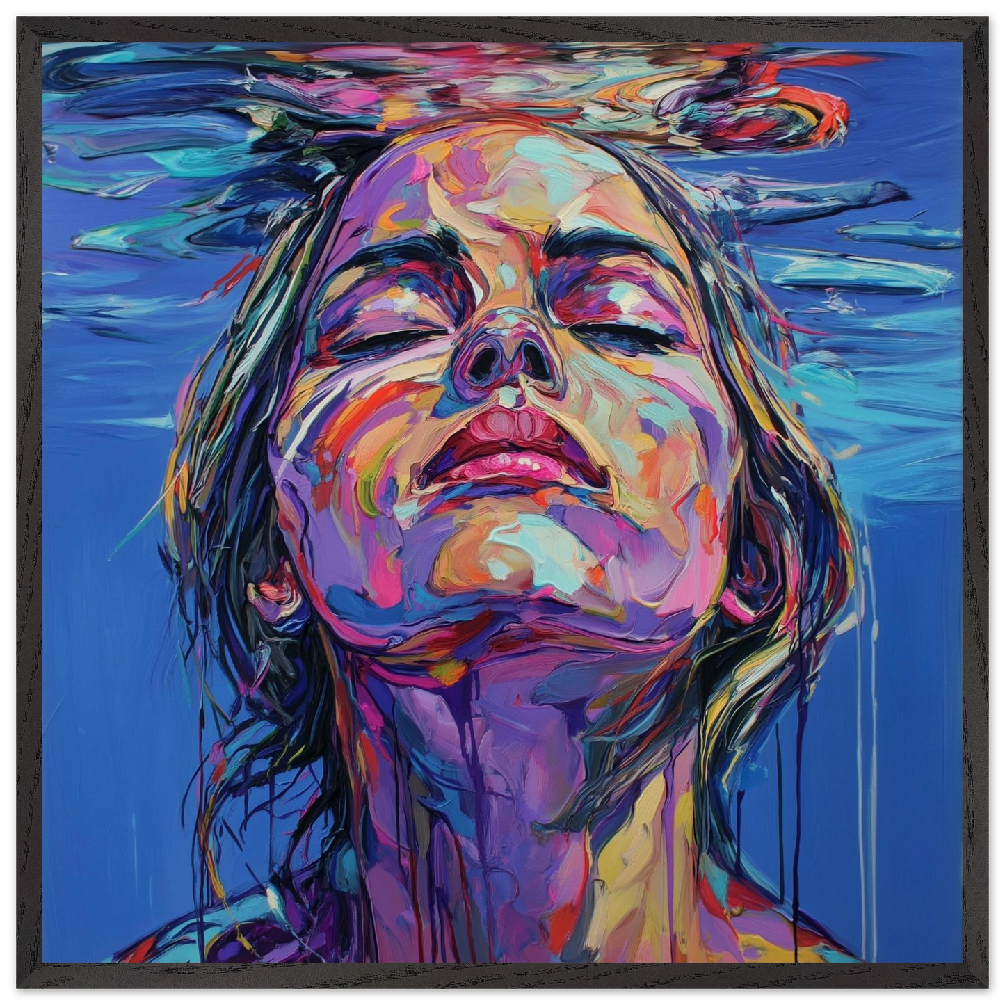 L'Apnée des Sens — tableau encadré bois — art mural STNCL