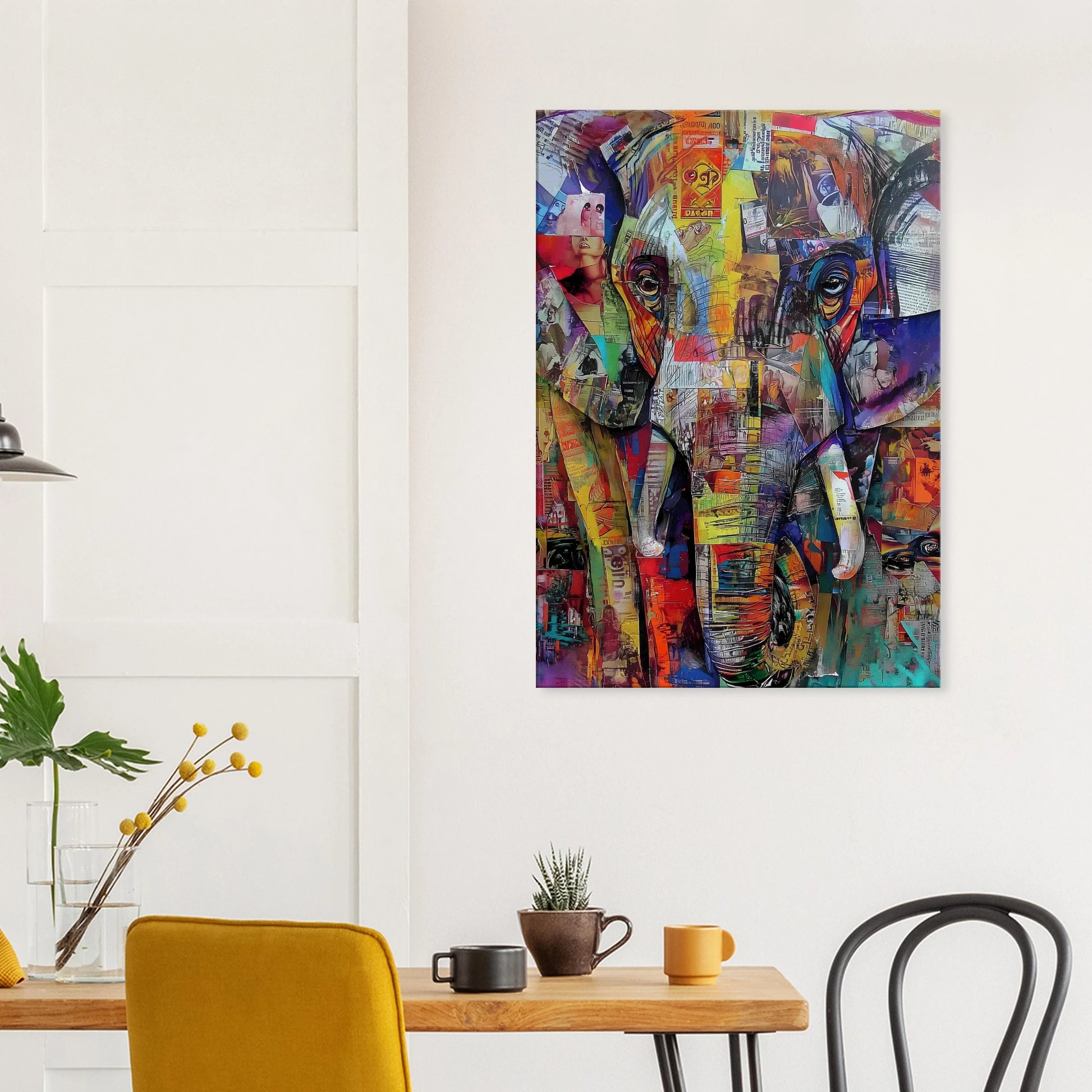 Éléphant de Papier — tableau sur toile — vue 8 — art mural STNCL