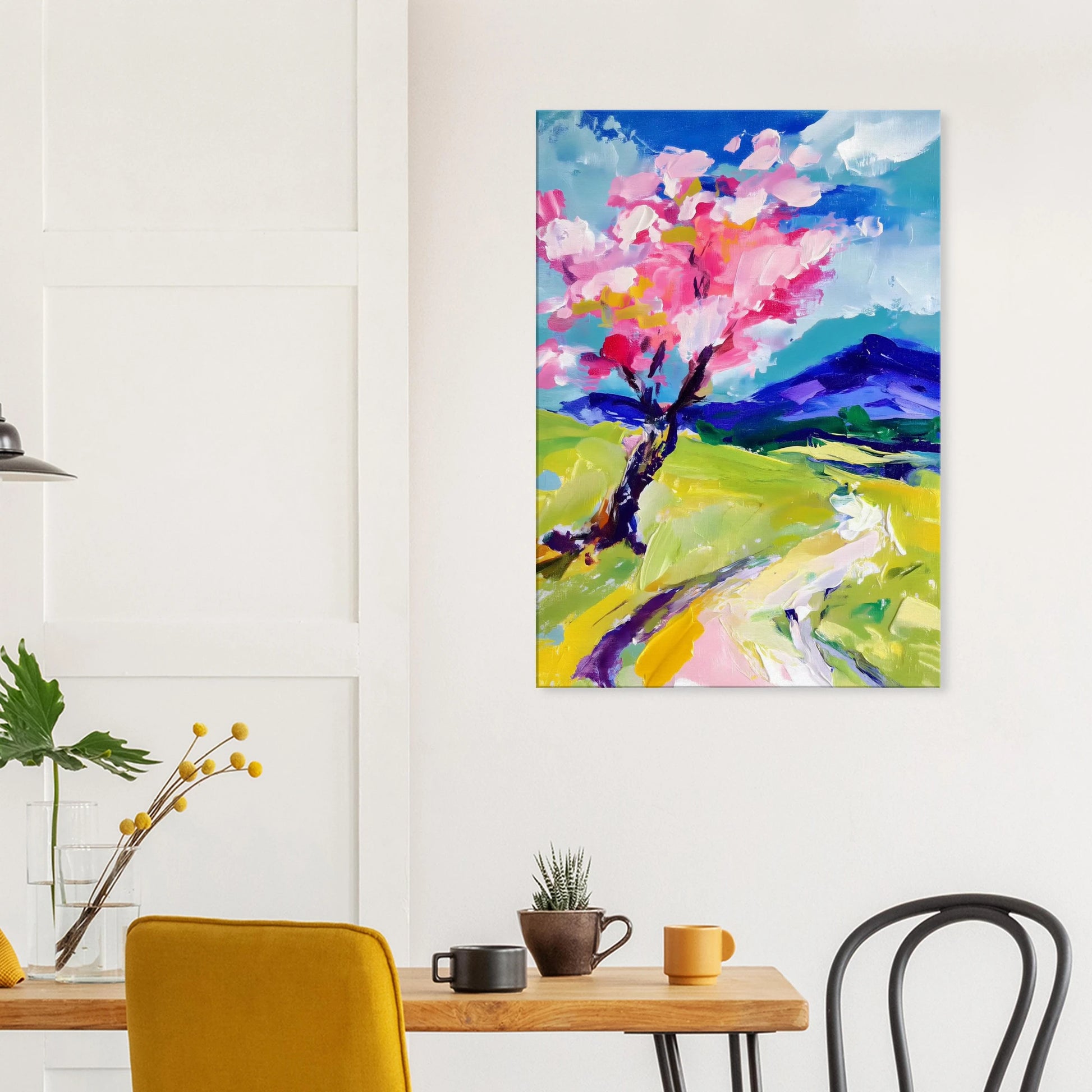 L'Arbre en Fleurs — tableau sur toile — vue 8 — art mural STNCL