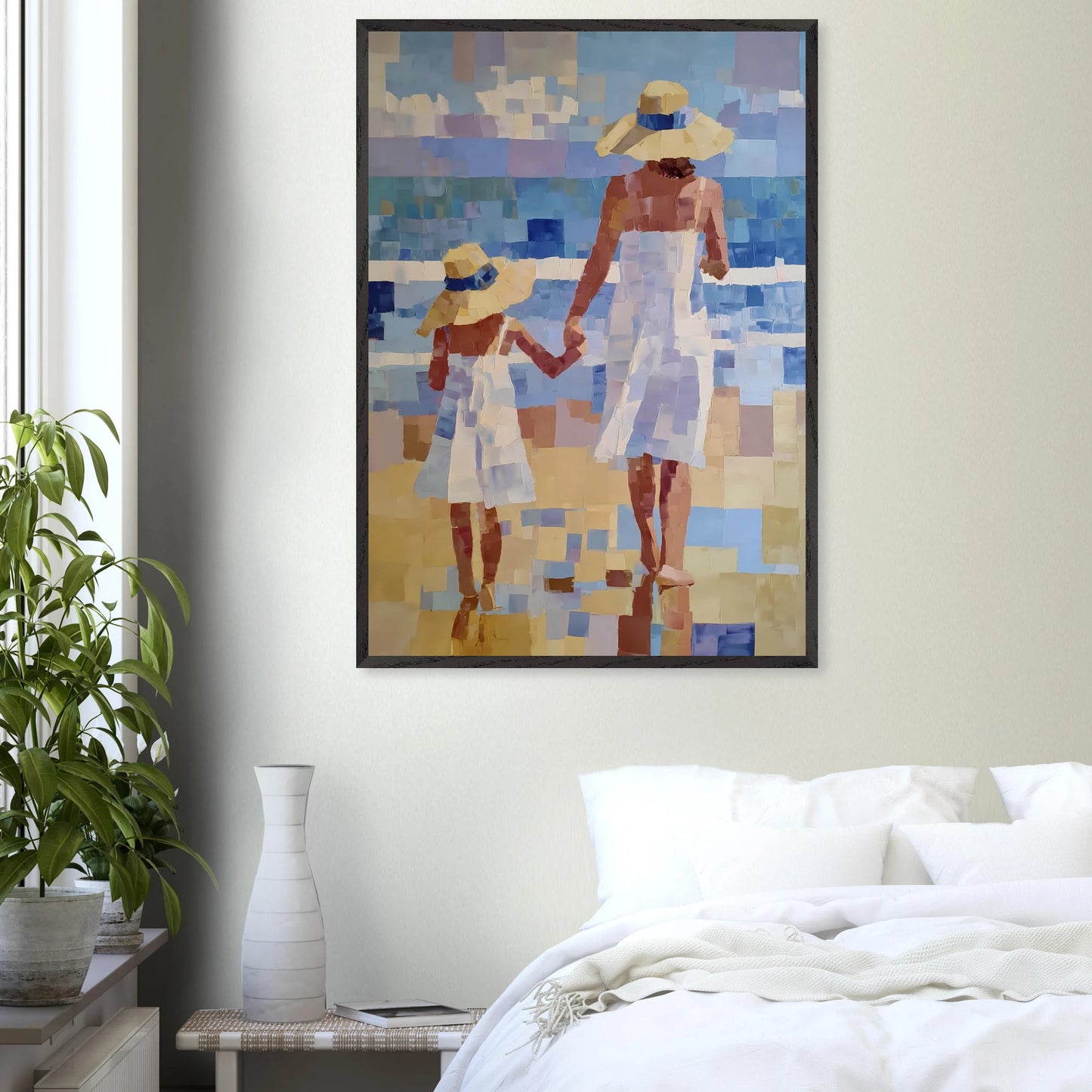 Main dans la Main — tableau encadré bois — vue 17 — art mural STNCL