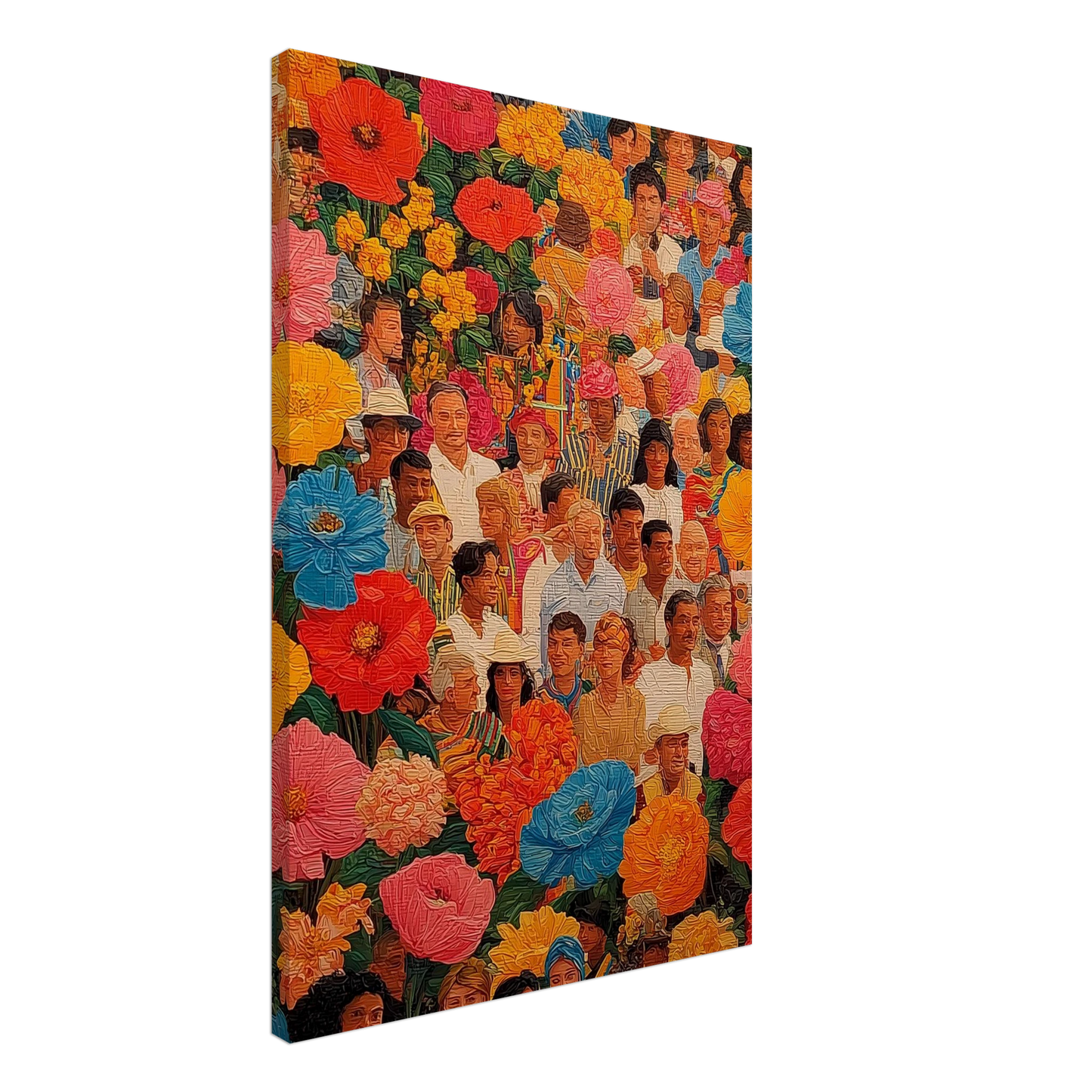 Jardin des Visages — tableau sur toile — vue 2 — art mural STNCL