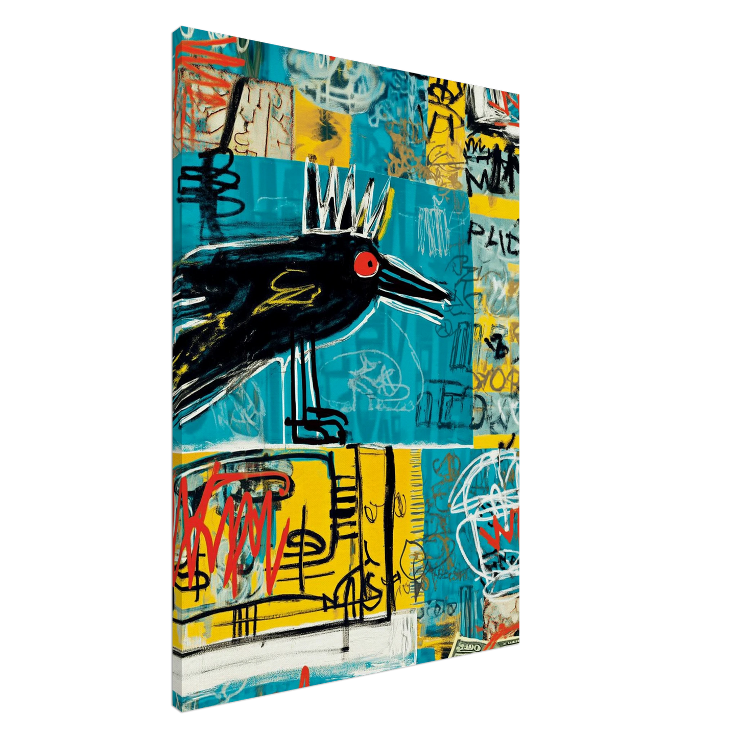 Le Corbeau Couronné — tableau sur toile — art mural STNCL