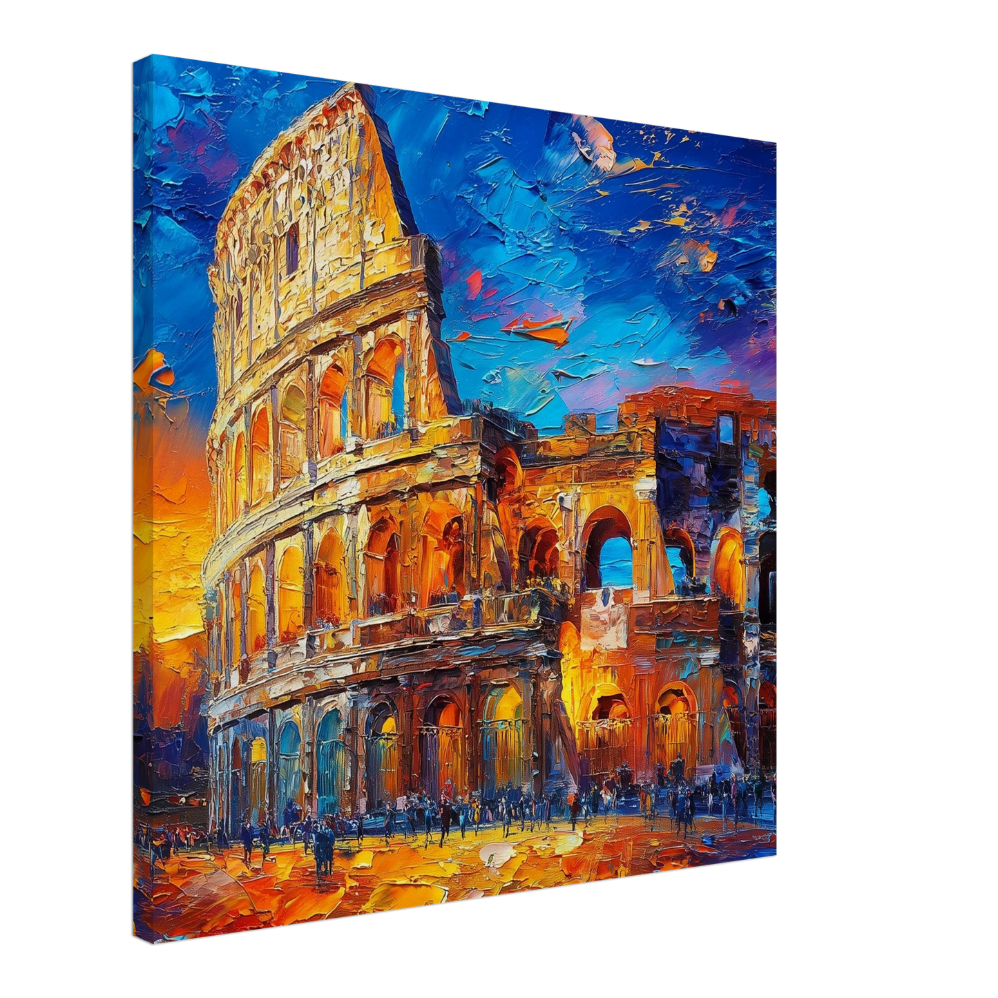 Colisée au Crépuscule Flamboyant — tableau sur toile — art mural STNCL